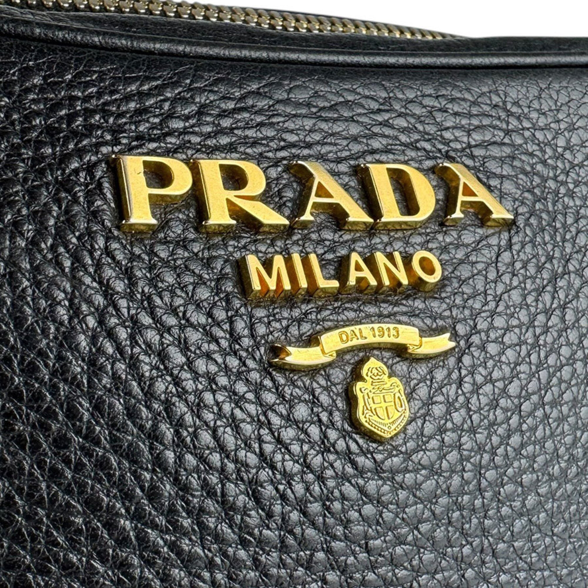 Prada Black Leather Shoulder Bag (Pre-Owned)