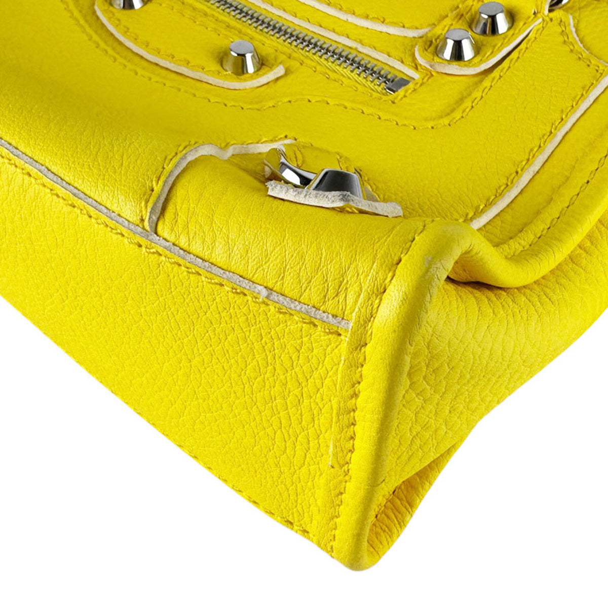 Balenciaga Yellow Leather Handbag Shoulder Bag (Pre-Owned)
