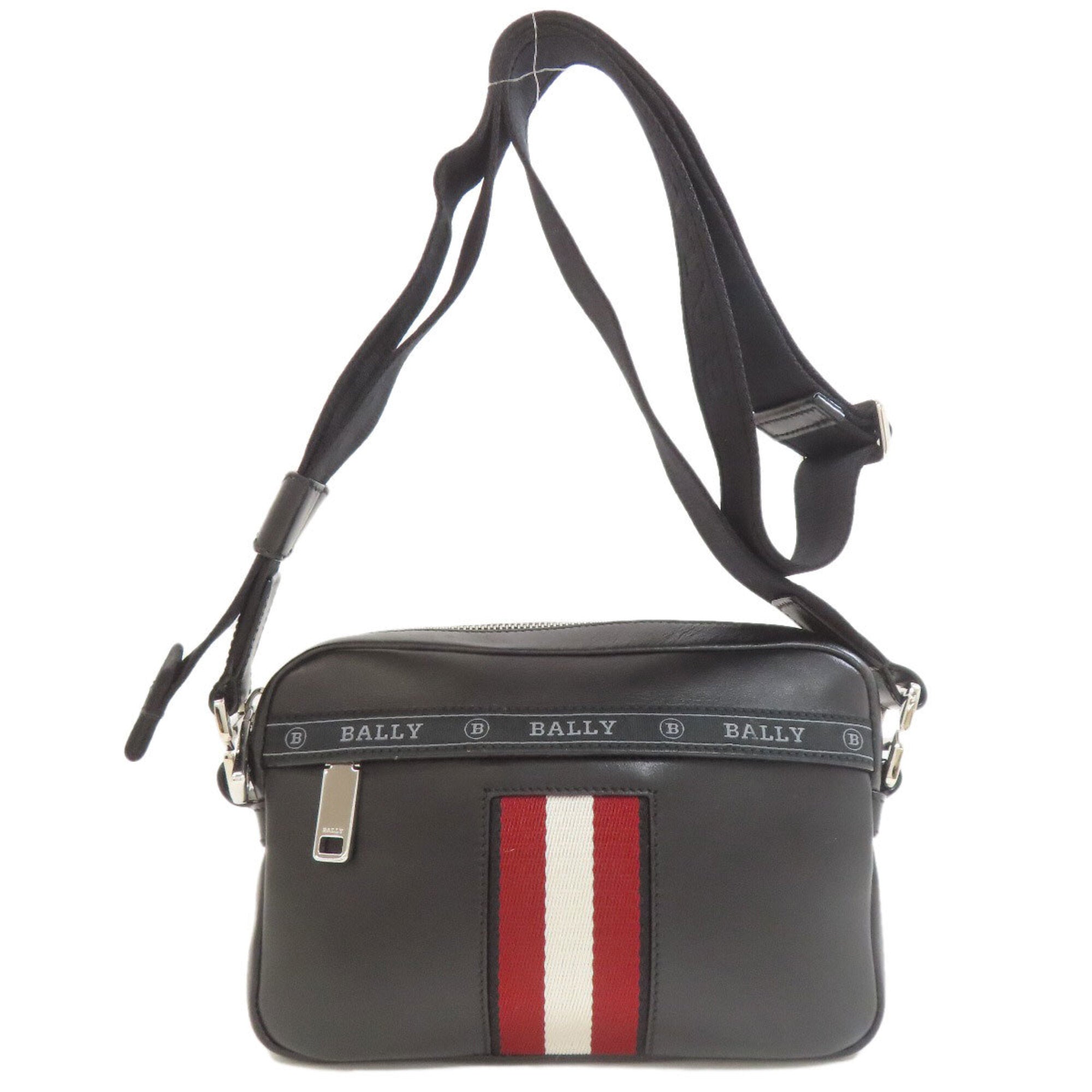 Bally Black Leather Shoulder Bag (Pre-Owned)
