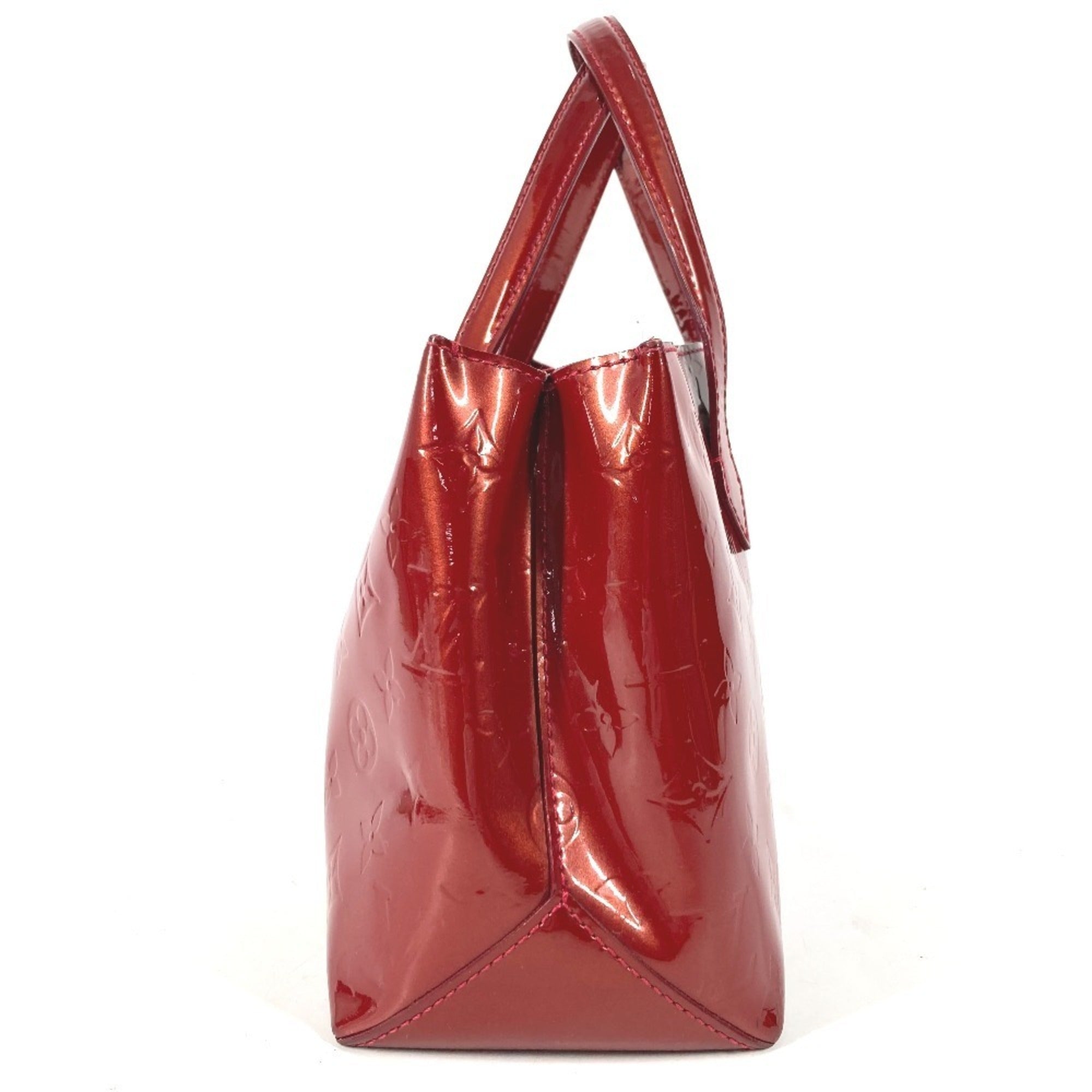 Louis Vuitton Pomme D'amour Red Color Monogram Vernis Canvas Handbag Tote Bag (Pre-Owned)