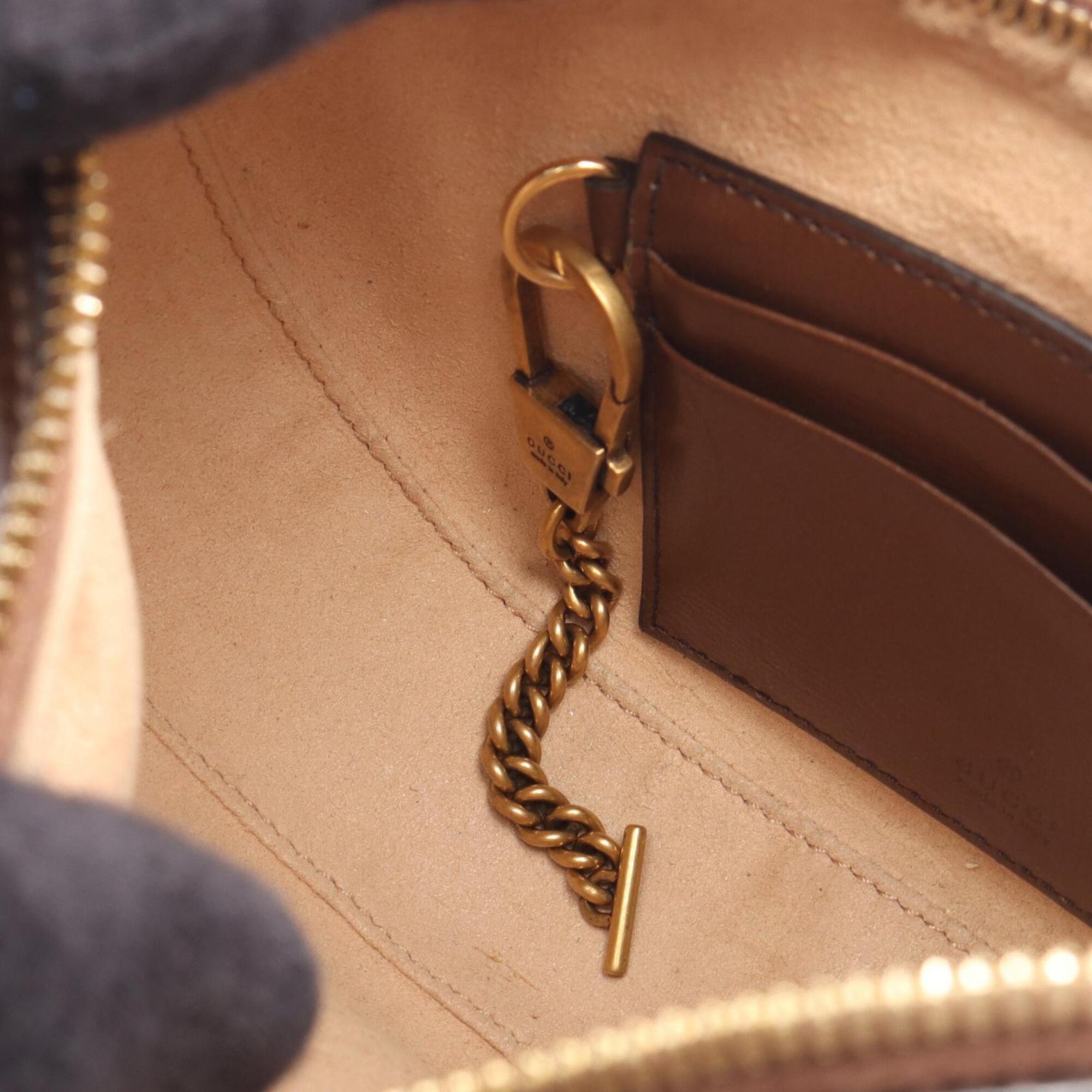 Gucci Beige Brown Gg Supreme Leather Handbag (Pre-Owned)