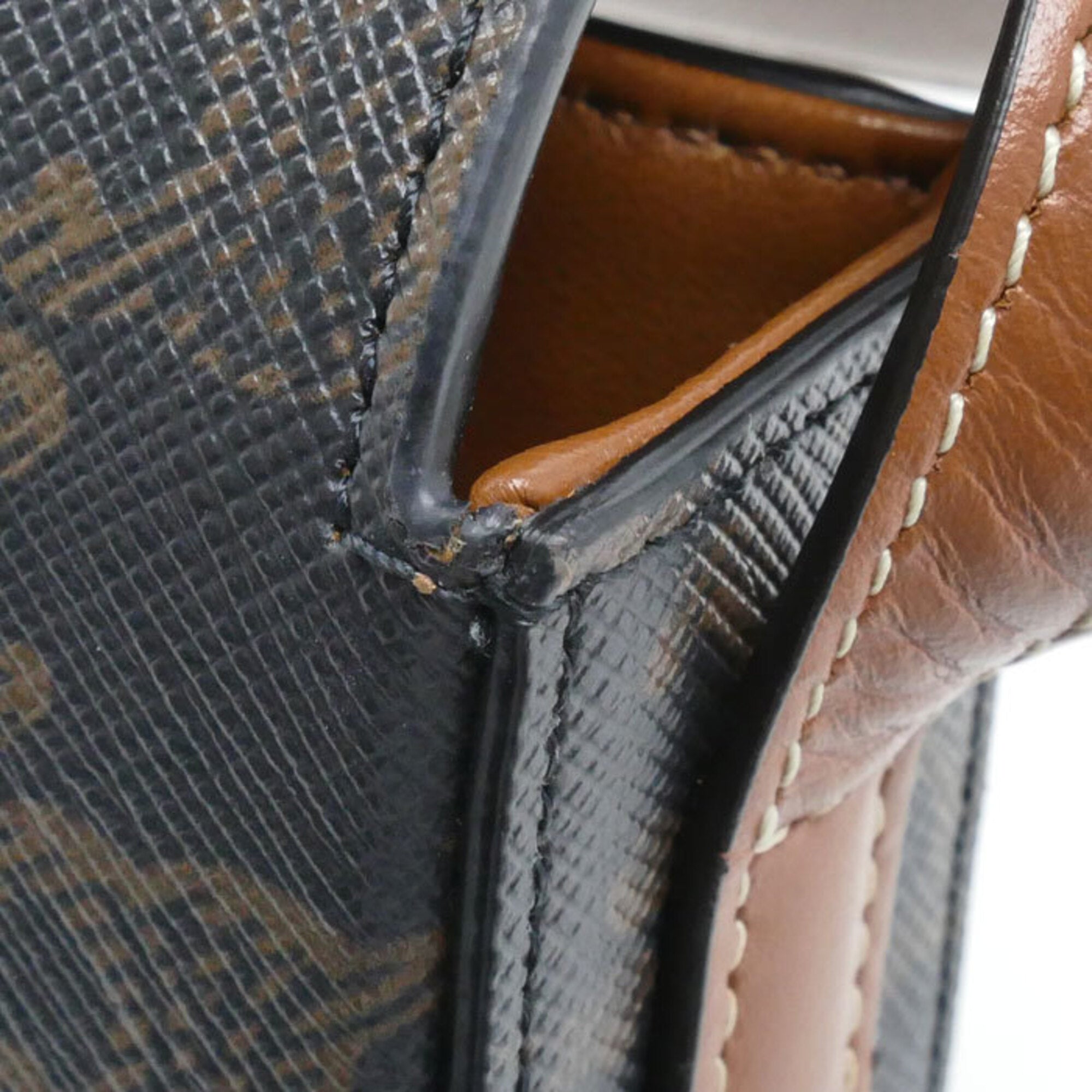 Celine Brown Canvas Shoulder Bag (Pre-Owned)