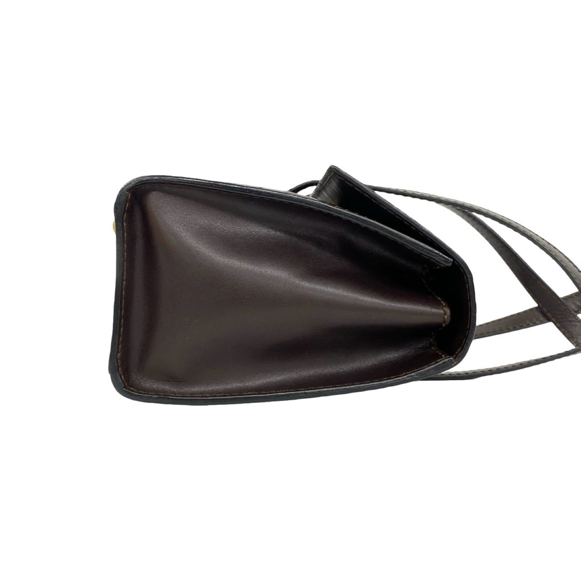 Celine Brown Leather Boston Bag Handbag (Pre-Owned)