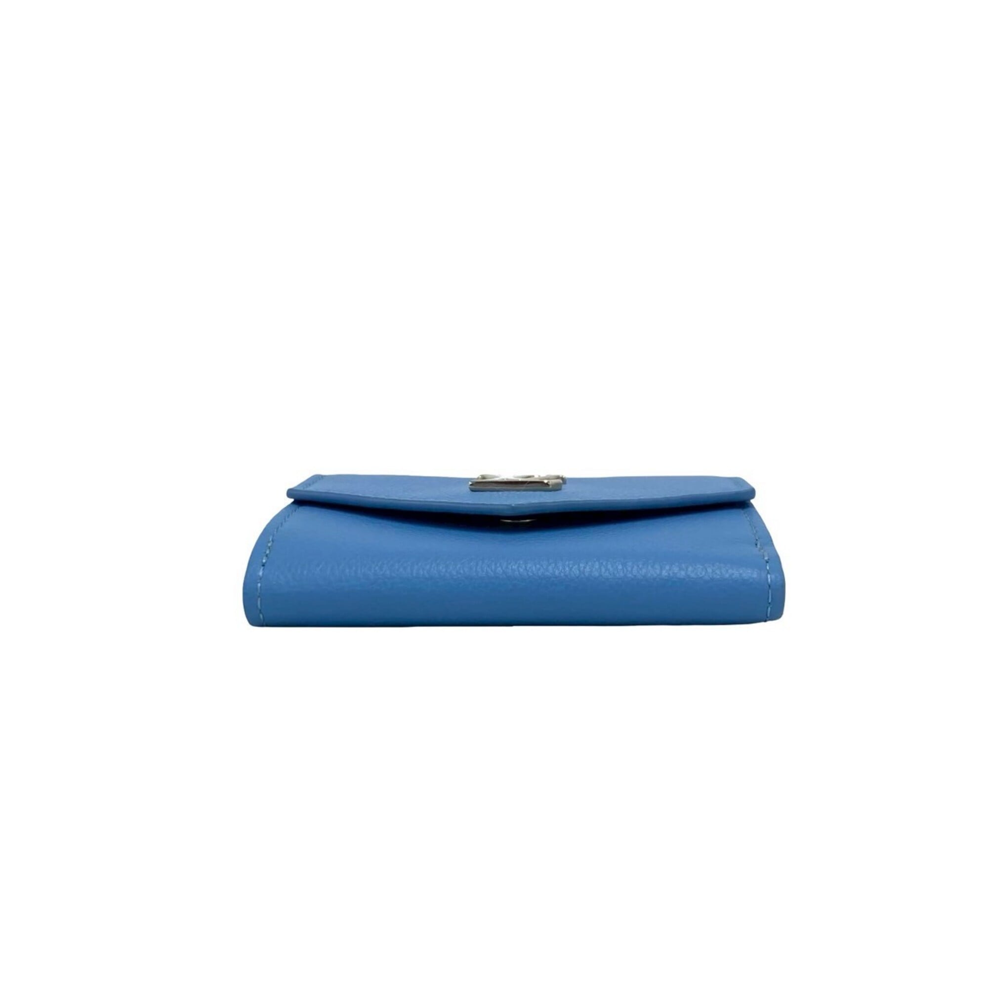 Louis Vuitton Blue Leather Wallet (Tri-Fold) (Pre-Owned)