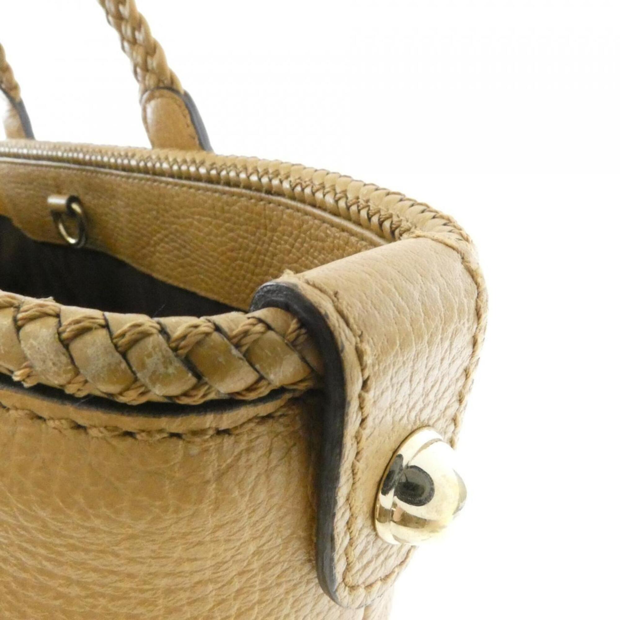 Gucci Dark Beige Leather Handbag (Pre-Owned)