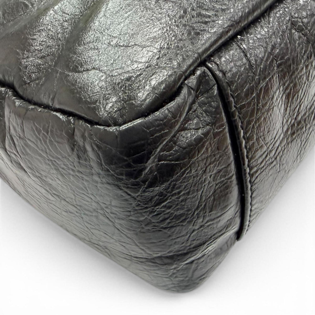 Balenciaga Black Leather Shoulder Bag (Pre-Owned)