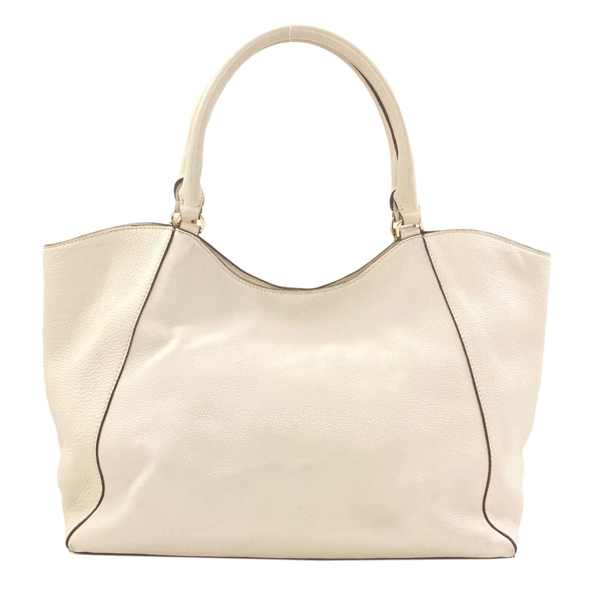 Tory Burch White Leather Tote Bag (Pre-Owned)