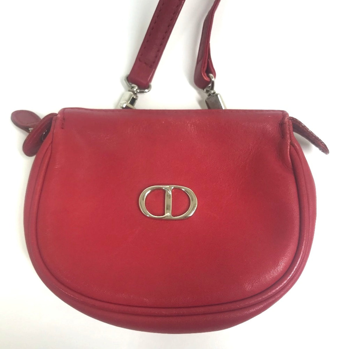 Christian Dior Red Leather Shoulder Bag (Pre-Owned)