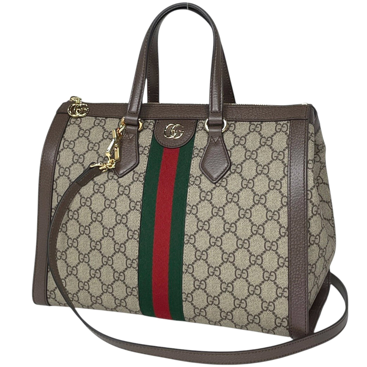 Gucci Beige Brown Gg Supreme Handbag (Pre-Owned)