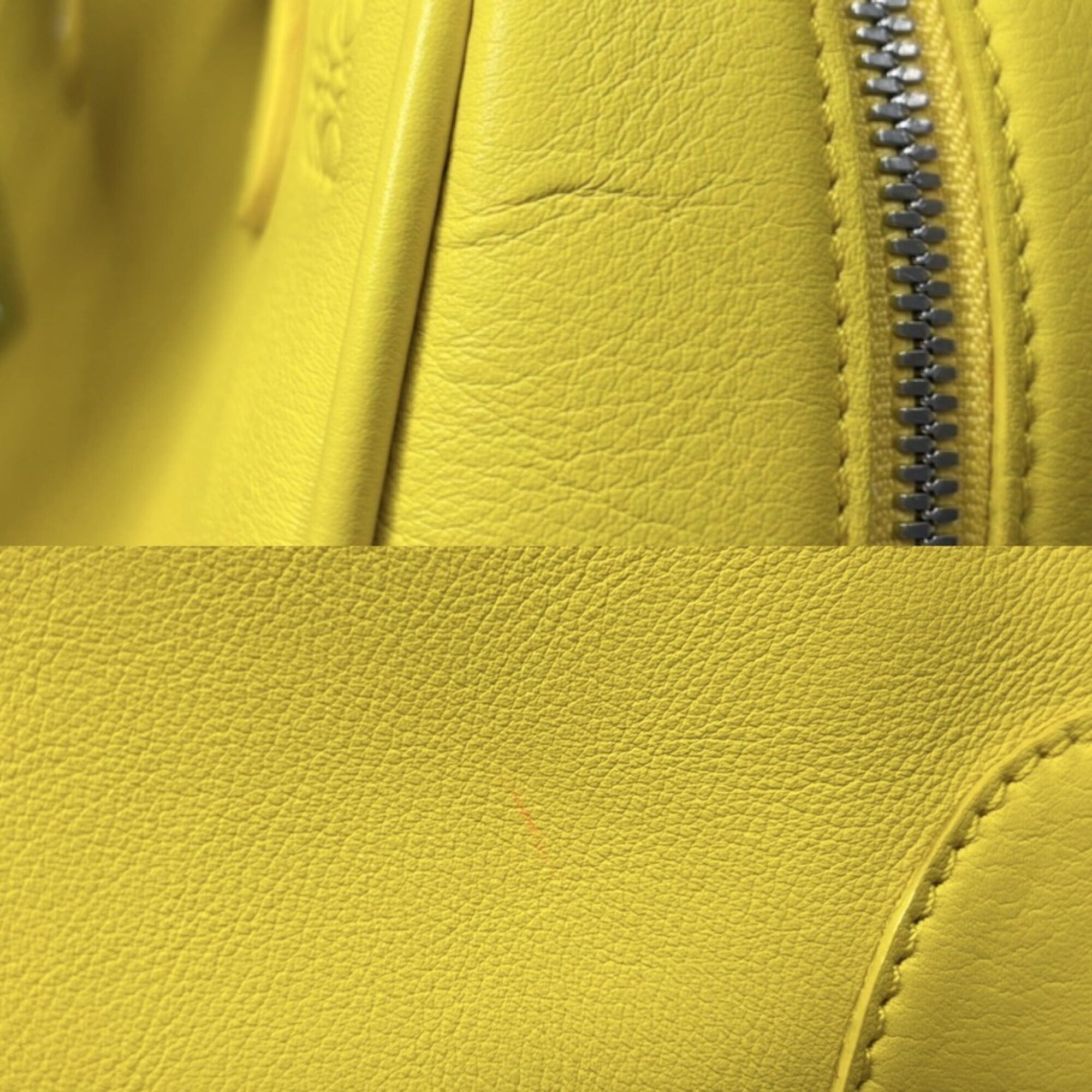 Loewe Yellow Leather Handbag Shoulder Bag (Pre-Owned)