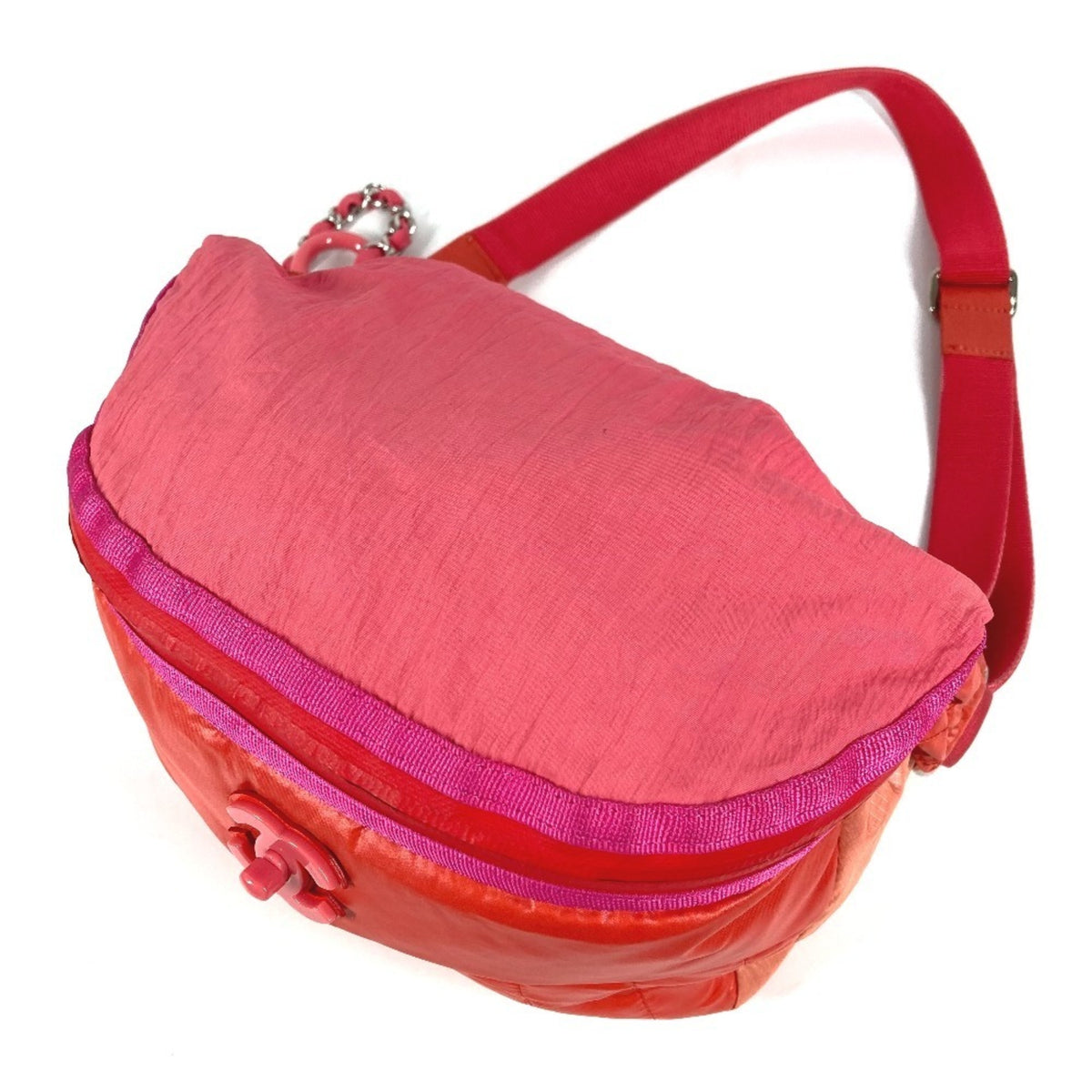 Chanel Pink Red Color Nylon (Pre-Owned)