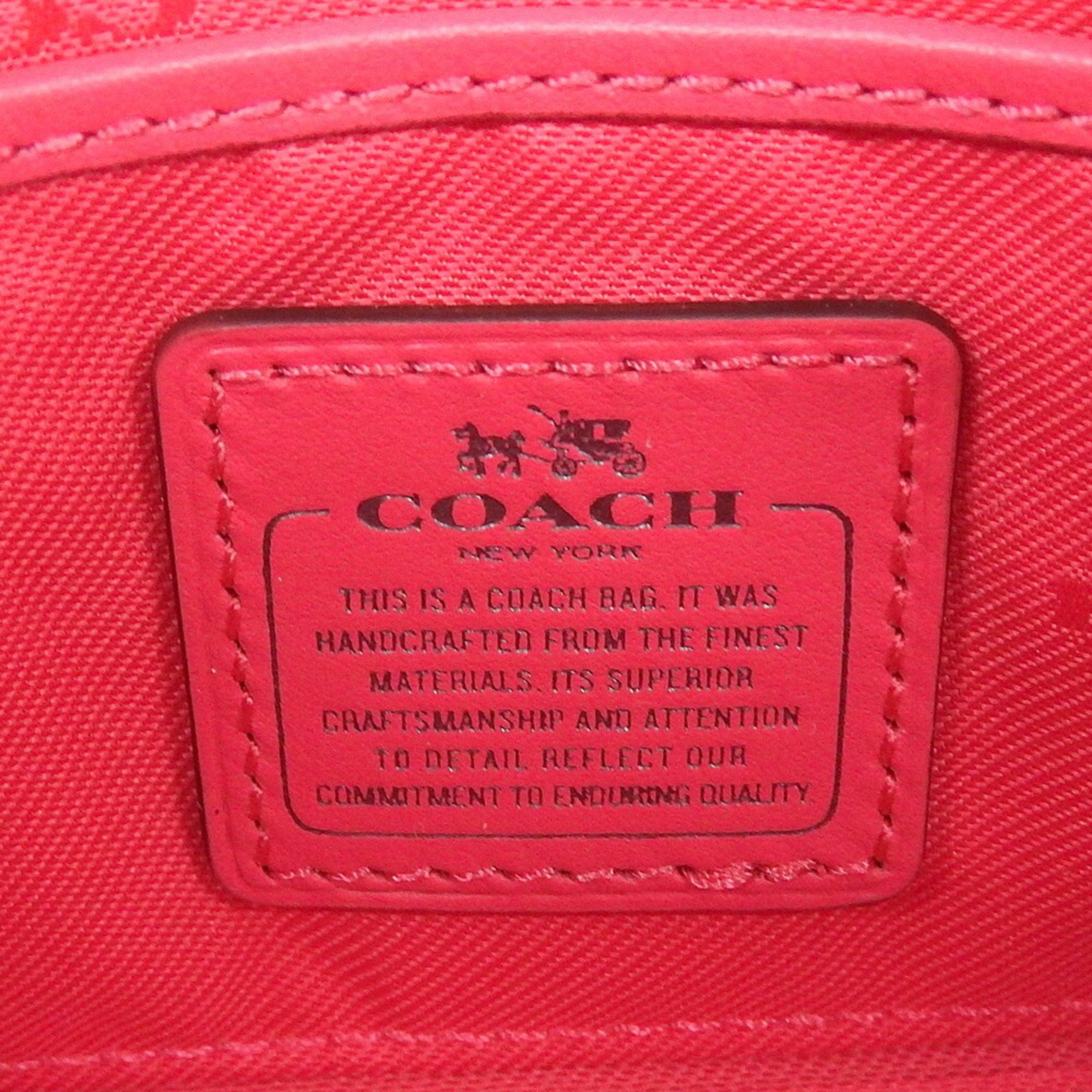 Coach Pink Leather Handbag Shoulder Bag (Pre-Owned)