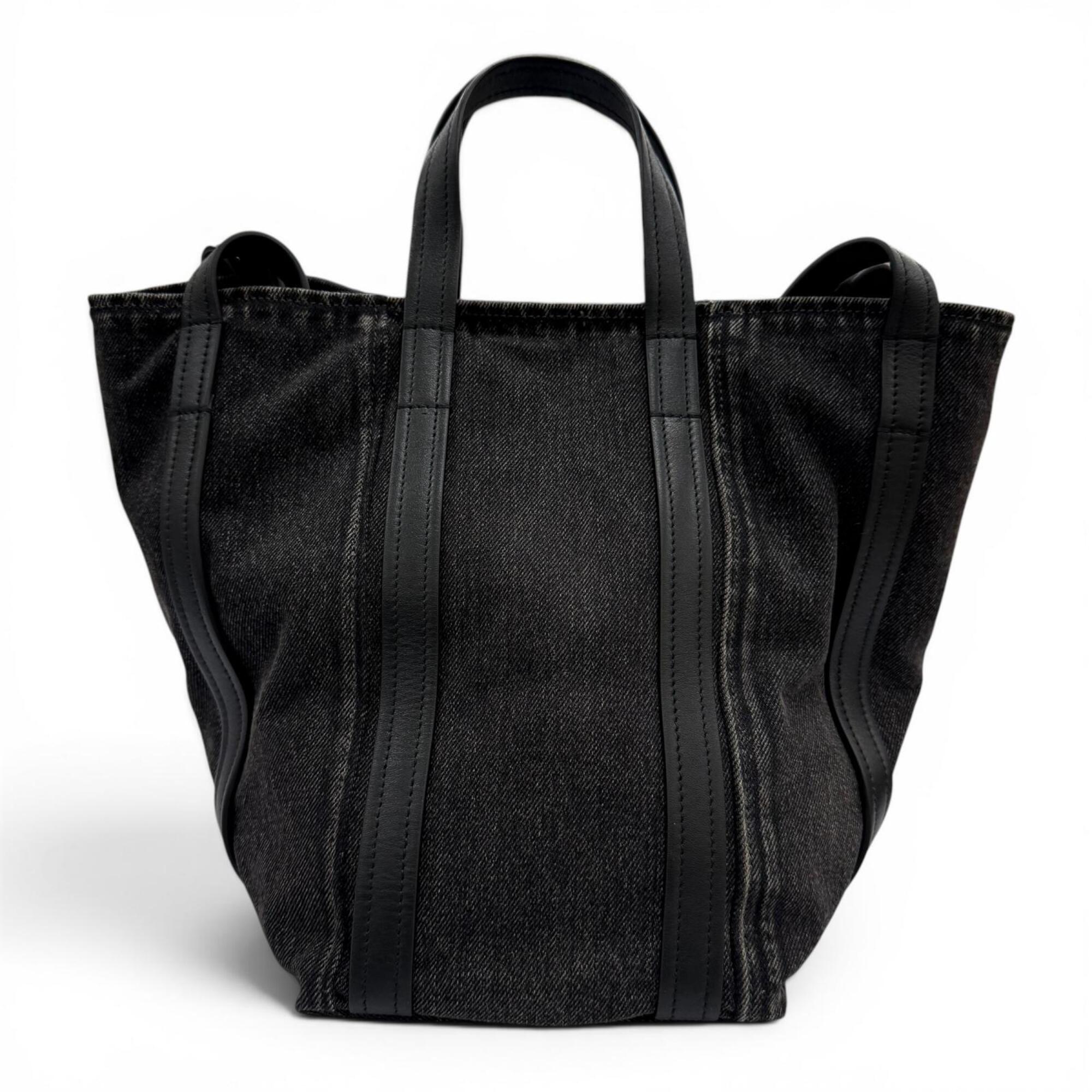 Balenciaga Black Leather Handbag Shoulder Bag (Pre-Owned)