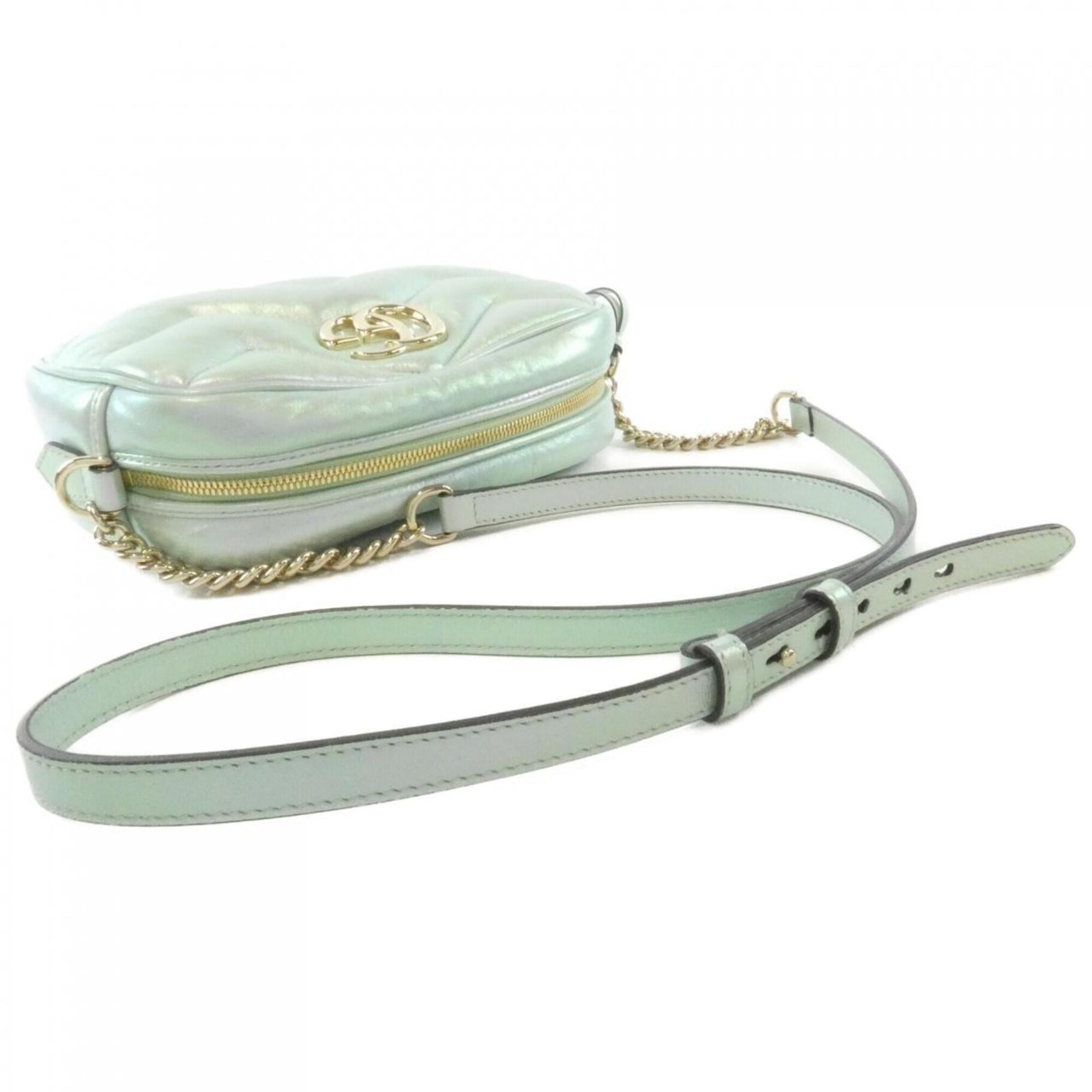 Gucci Green Quilting Leather Shoulder Bag (Pre-Owned)