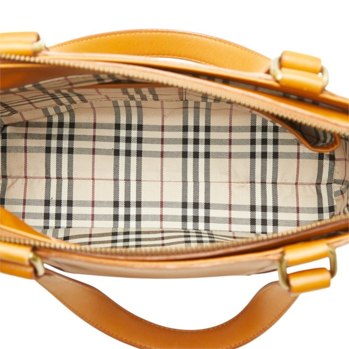 Burberry Camel Leather Shoulder Bag Tote Bag (Pre-Owned)