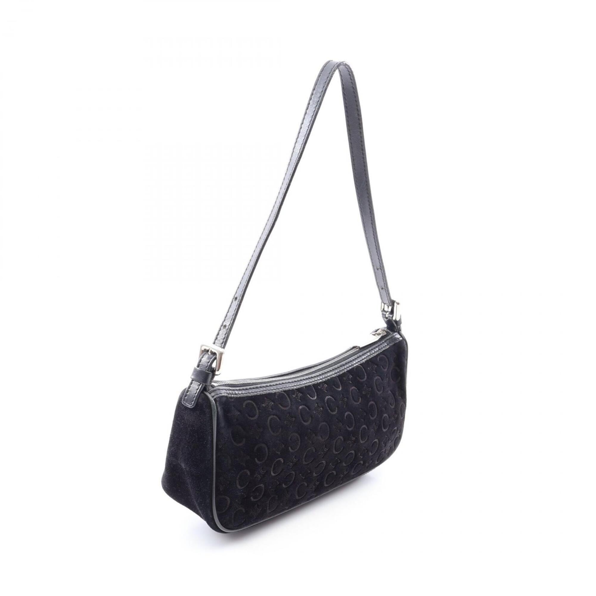Celine Black Suede Leather Handbag (Pre-Owned)