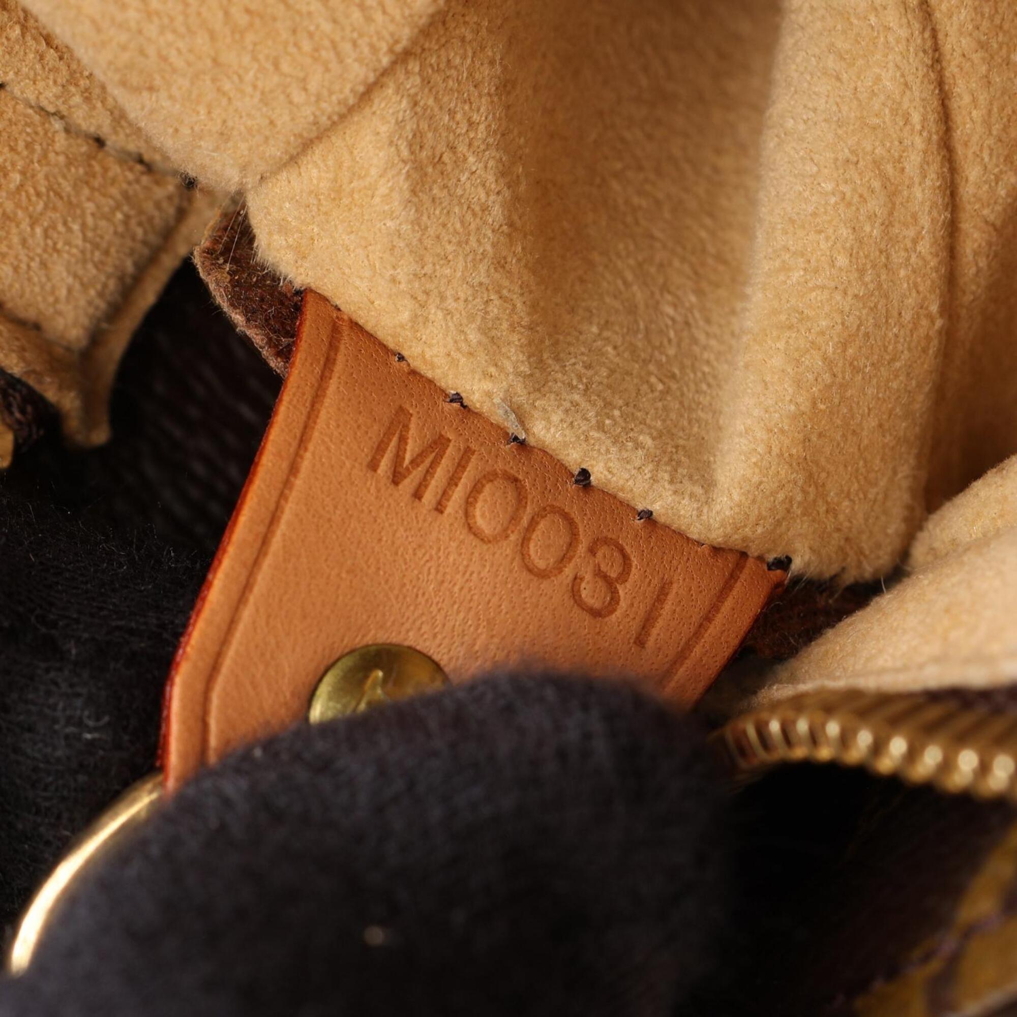 Louis Vuitton Brown Coated Canvas Monogram Leather Handbag Shoulder Bag (Pre-Owned)