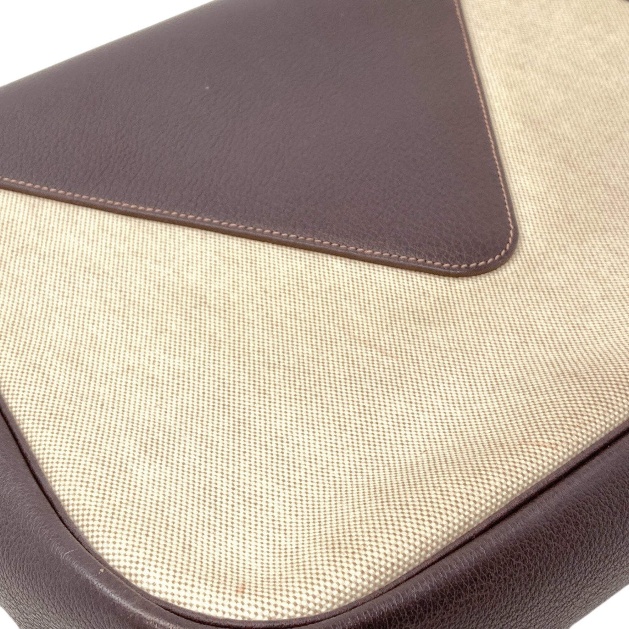 Hermes Beige Brown Toile H Shoulder Bag (Pre-Owned)