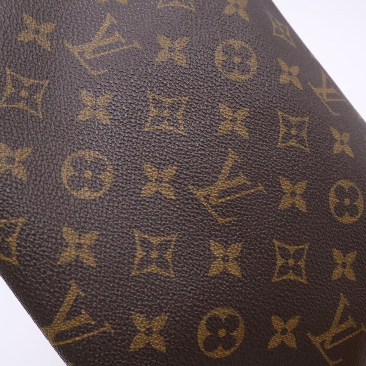 Louis Vuitton Beige Brown Coated Canvas Leather Shoulder Bag (Pre-Owned)