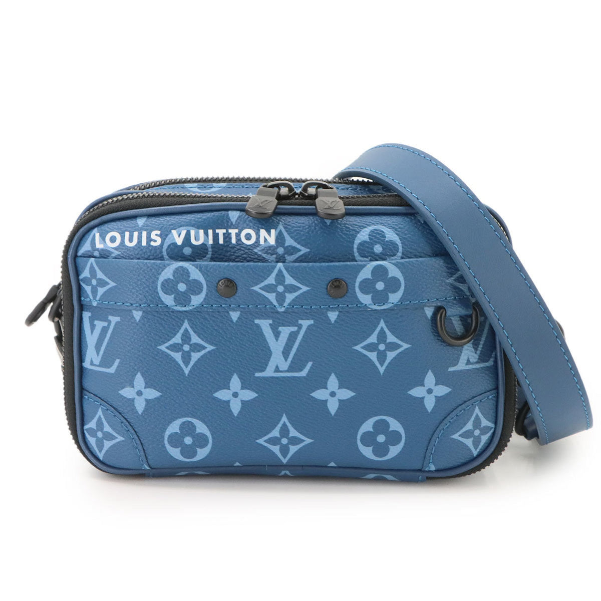 Louis Vuitton Blue Monogram Canvas Shoulder Bag (Pre-Owned)
