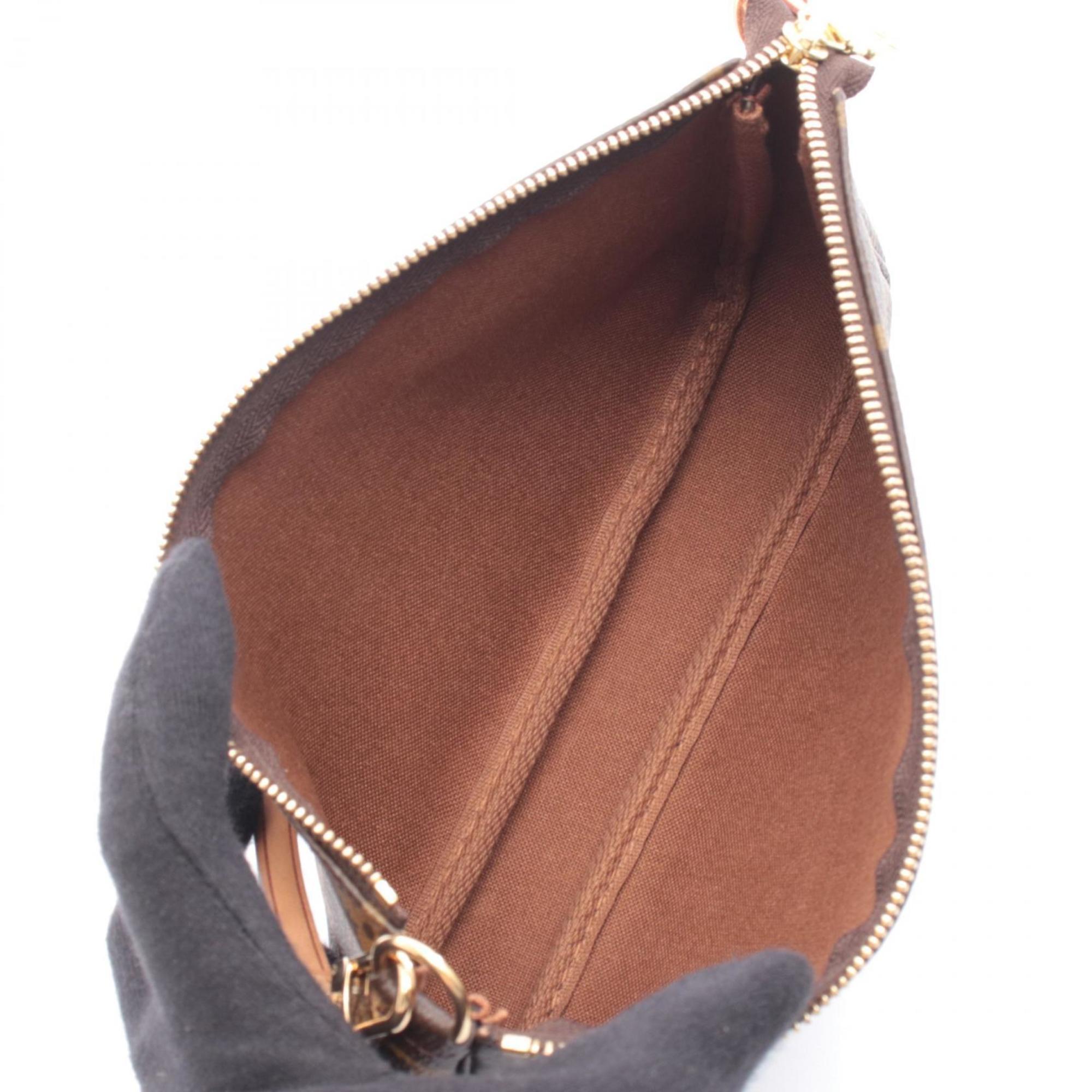 Louis Vuitton Brown Monogram Coated Canvas Leather Handbag (Pre-Owned)