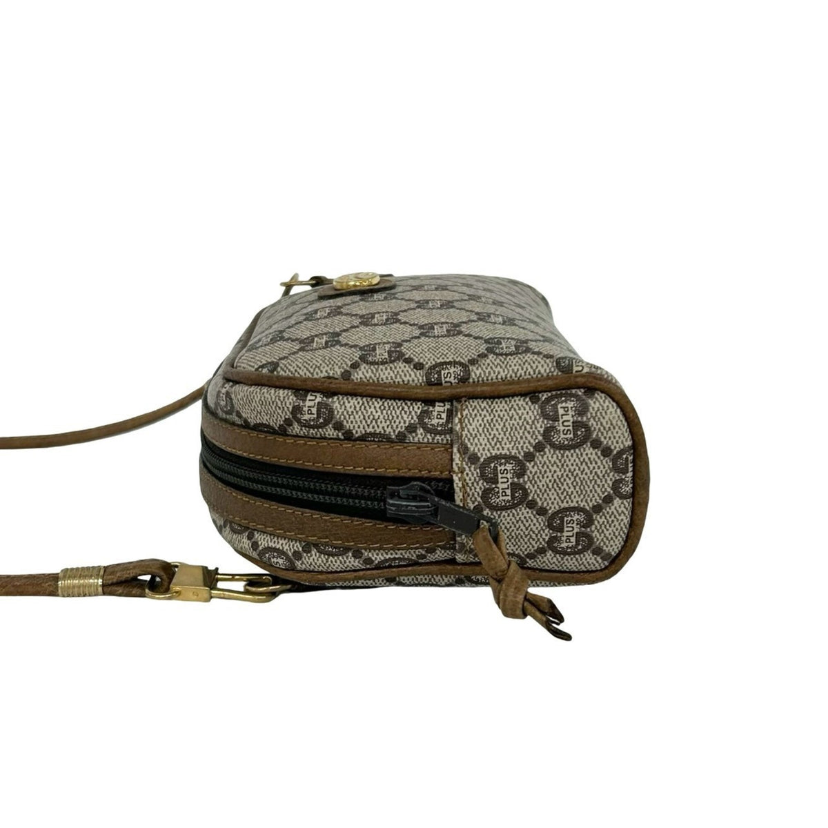 Gucci Brown Leather Pvc Pochette Shoulder Bag (Pre-Owned)