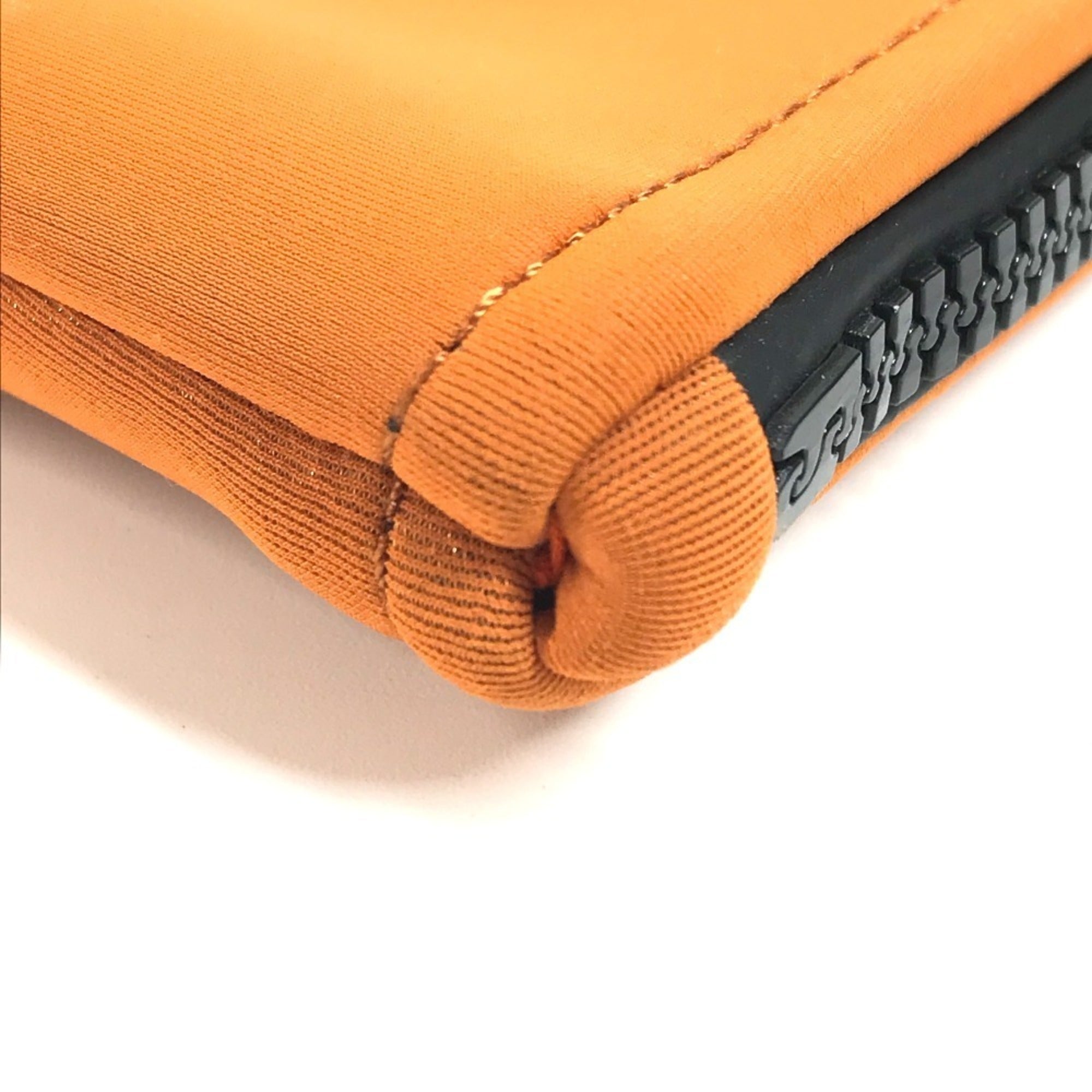 Hermes Orange Polyamide Clutch Bag Pouch (Pre-Owned)