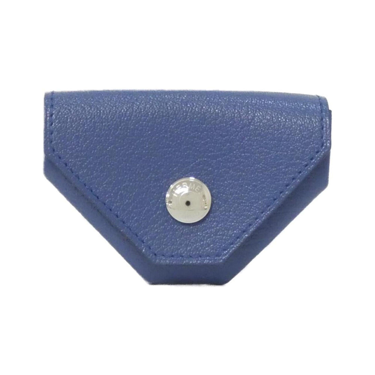 Hermes Blue Agate Chevre Leather Coin Purse/Coin Case (Pre-Owned)