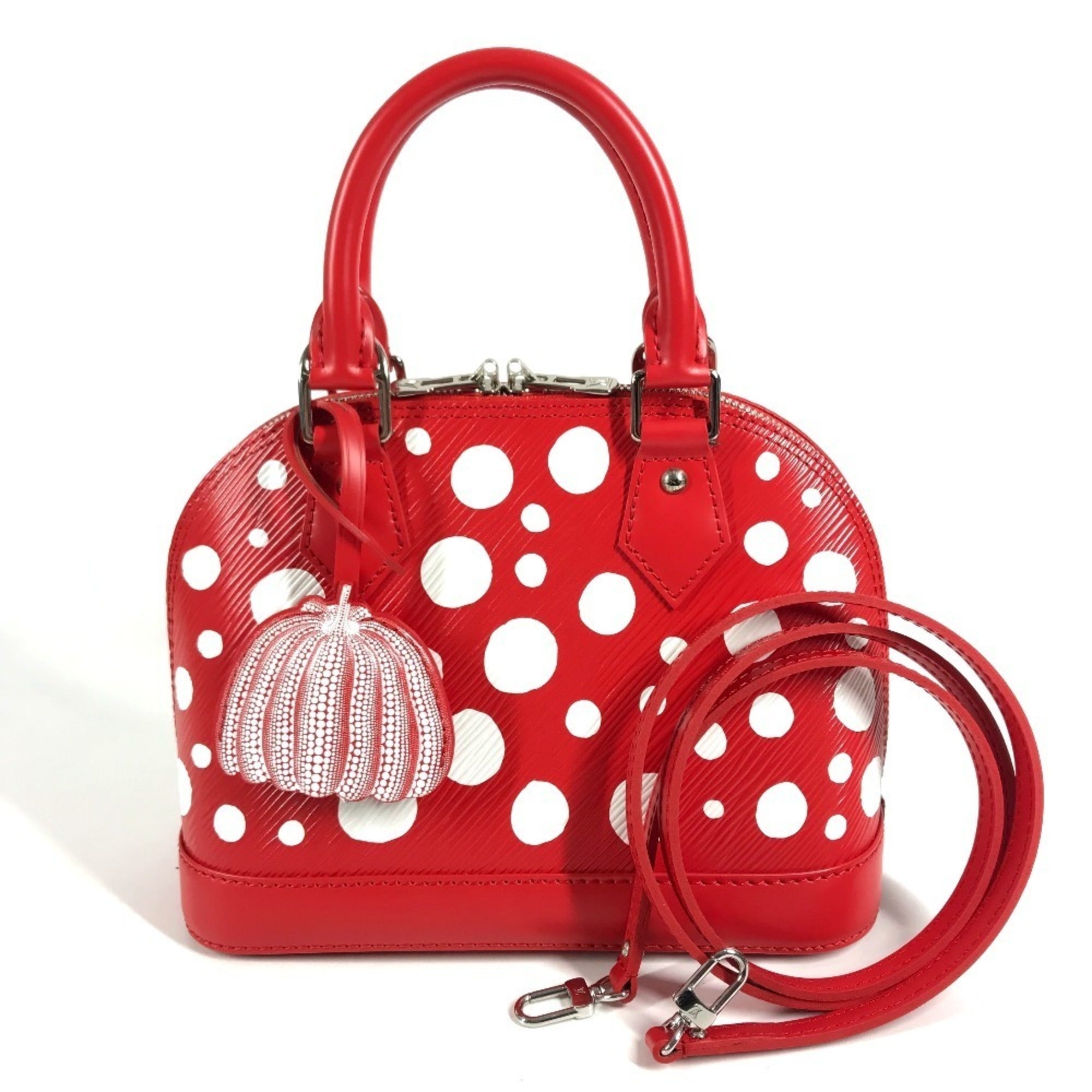 Louis Vuitton Yayoi Kusama Red Color White Epi Leather Handbag Shoulder Bag (Pre-Owned)