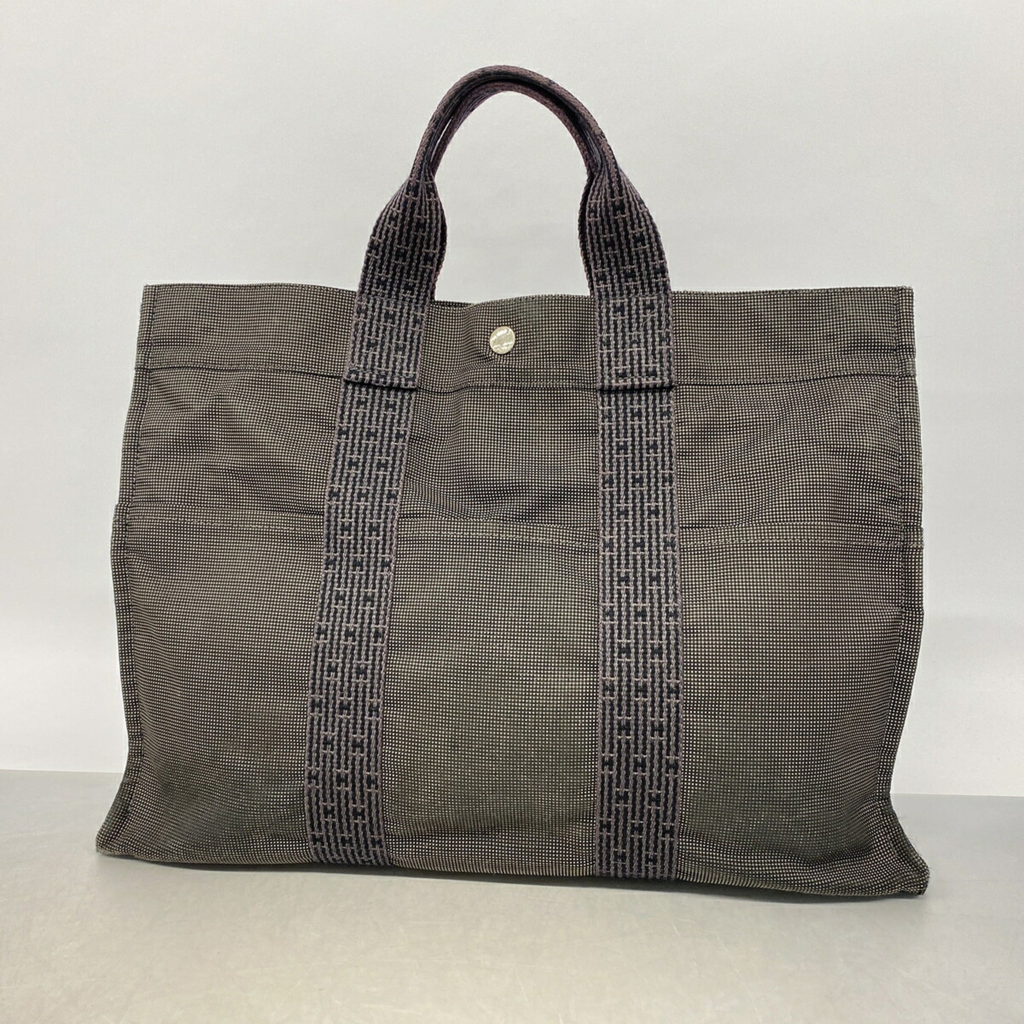 Hermes Gray Nylon Tote Bag (Pre-Owned)