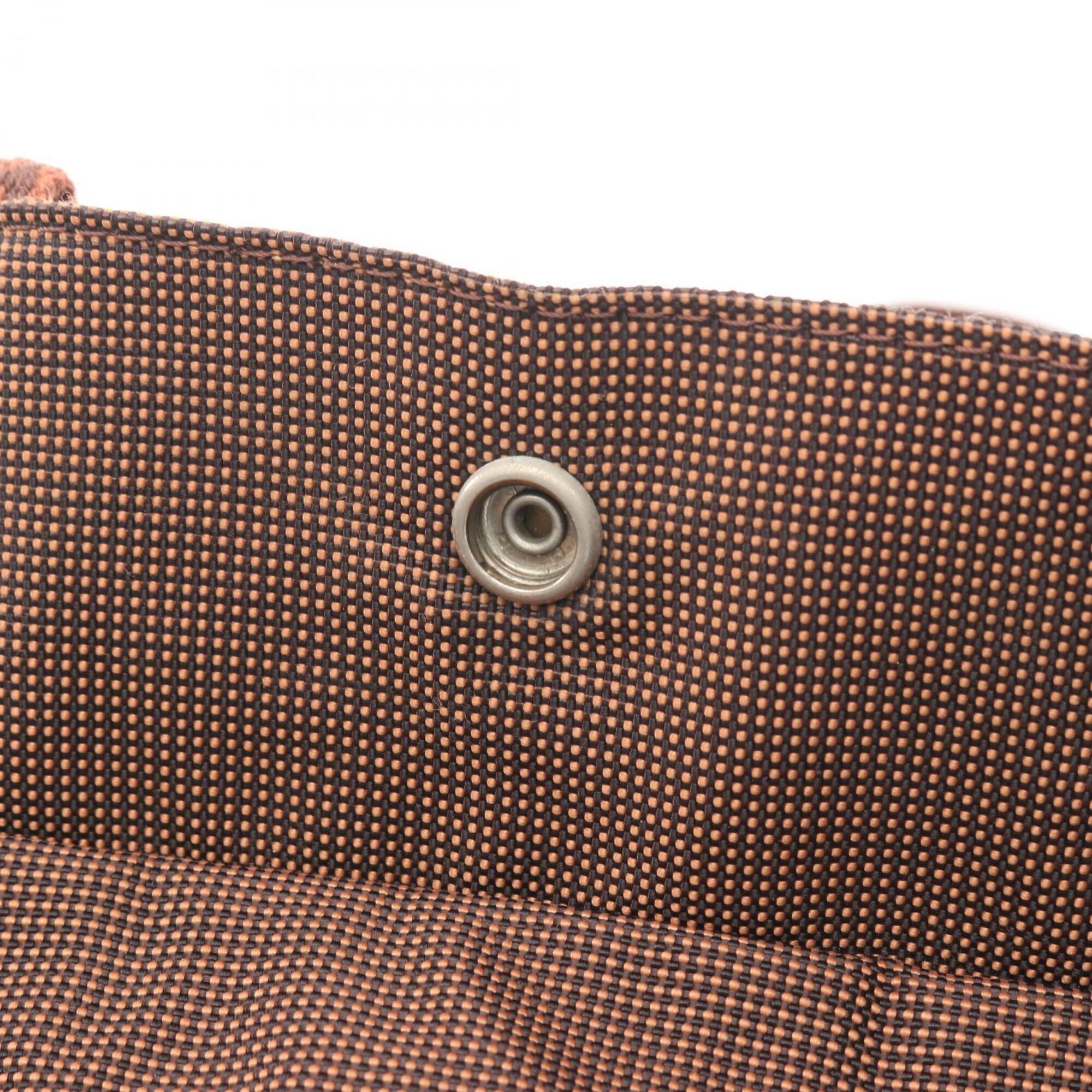 Hermes Brown Nylon Canvas Backpack (Pre-Owned)