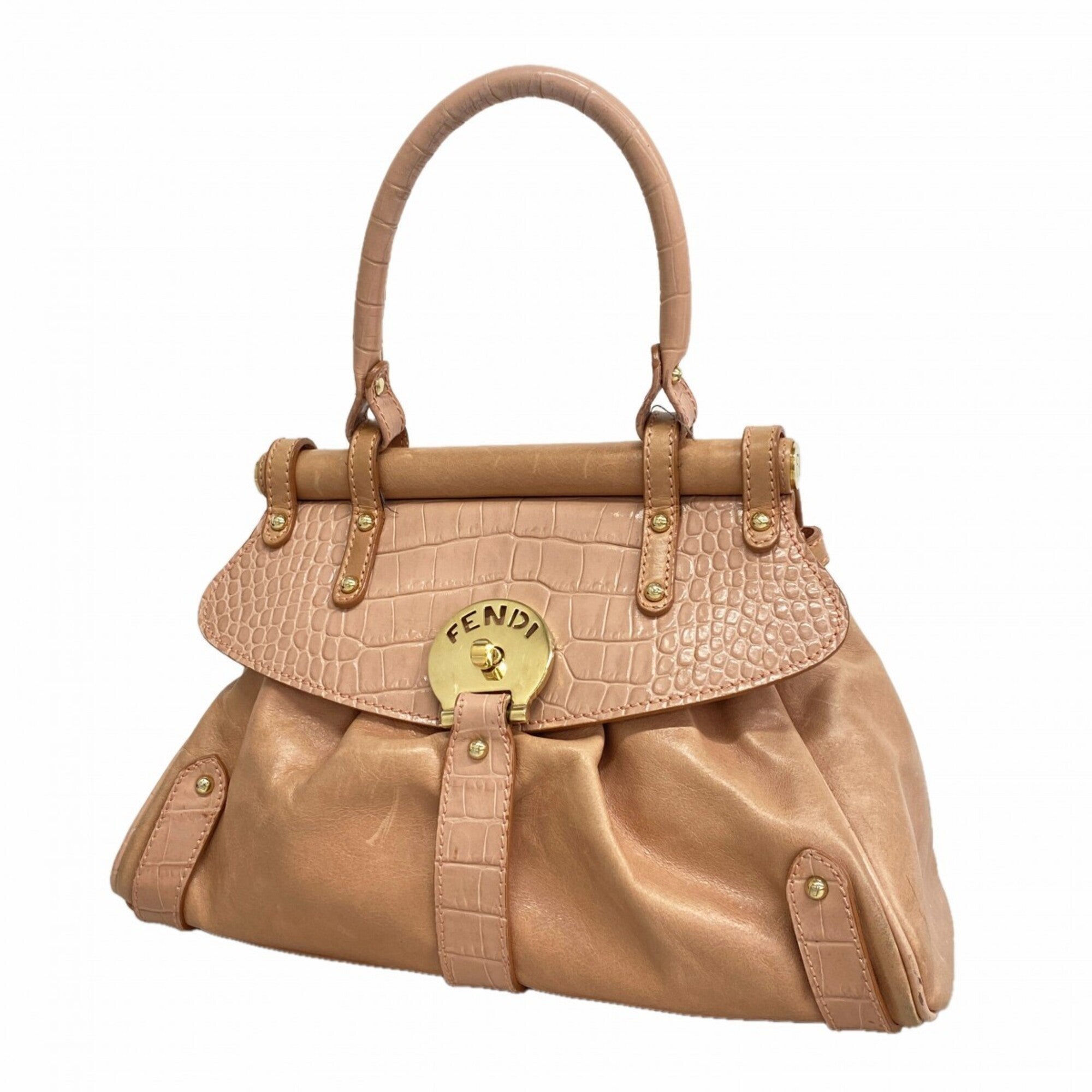 Fendi Pink Leather Handbag (Pre-Owned)