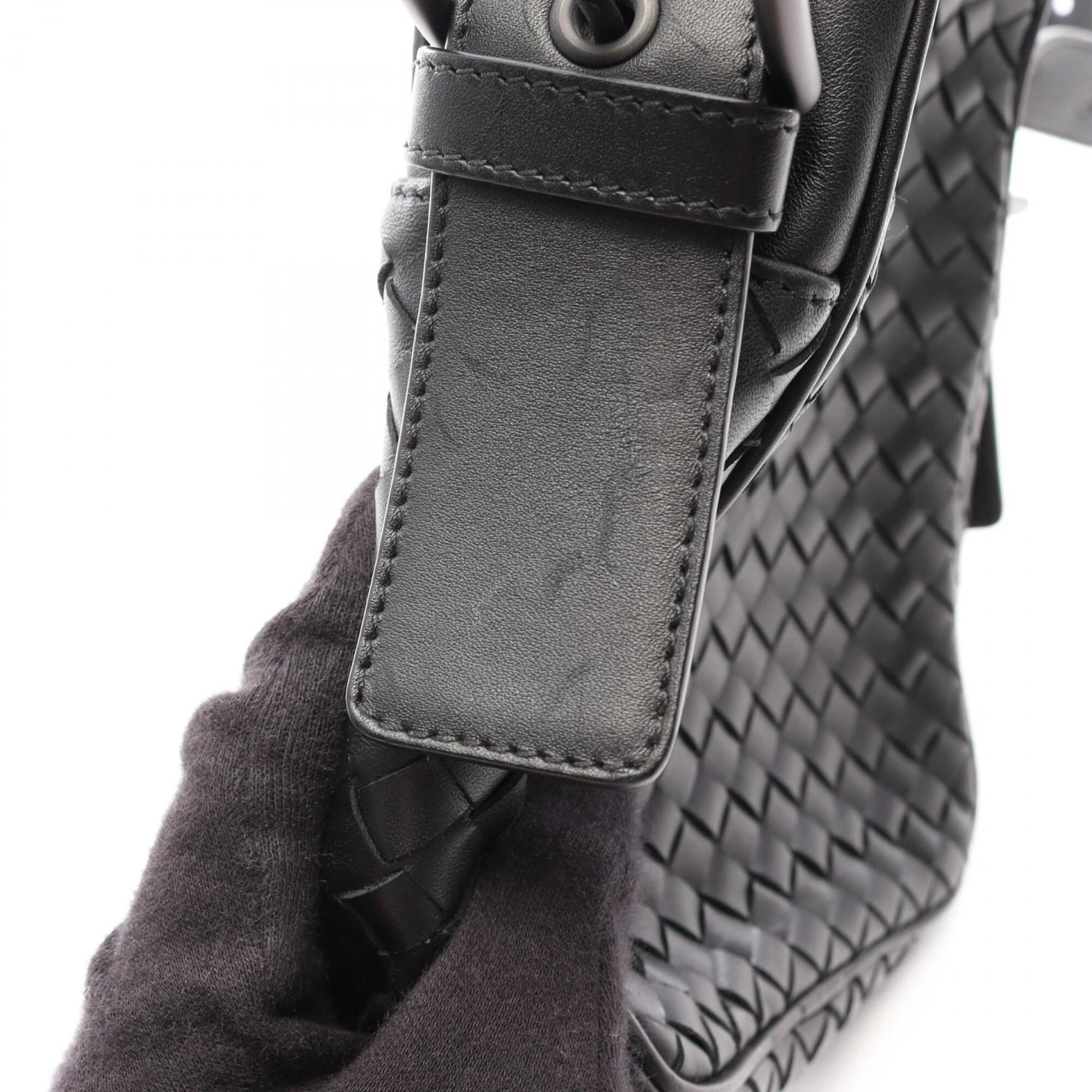 Bottega Veneta Black Intrecciato Handbag Shoulder Bag (Pre-Owned)
