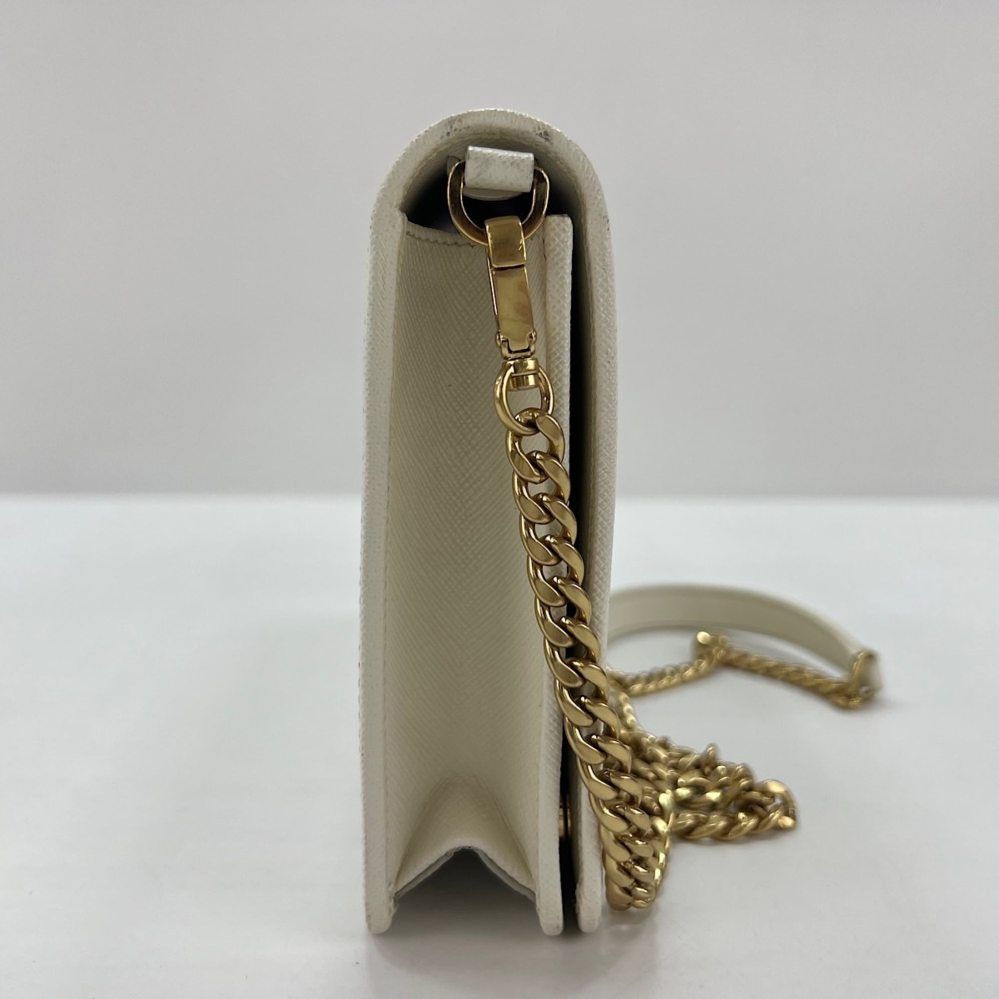Prada Clear White Handbag Shoulder Bag (Pre-Owned)