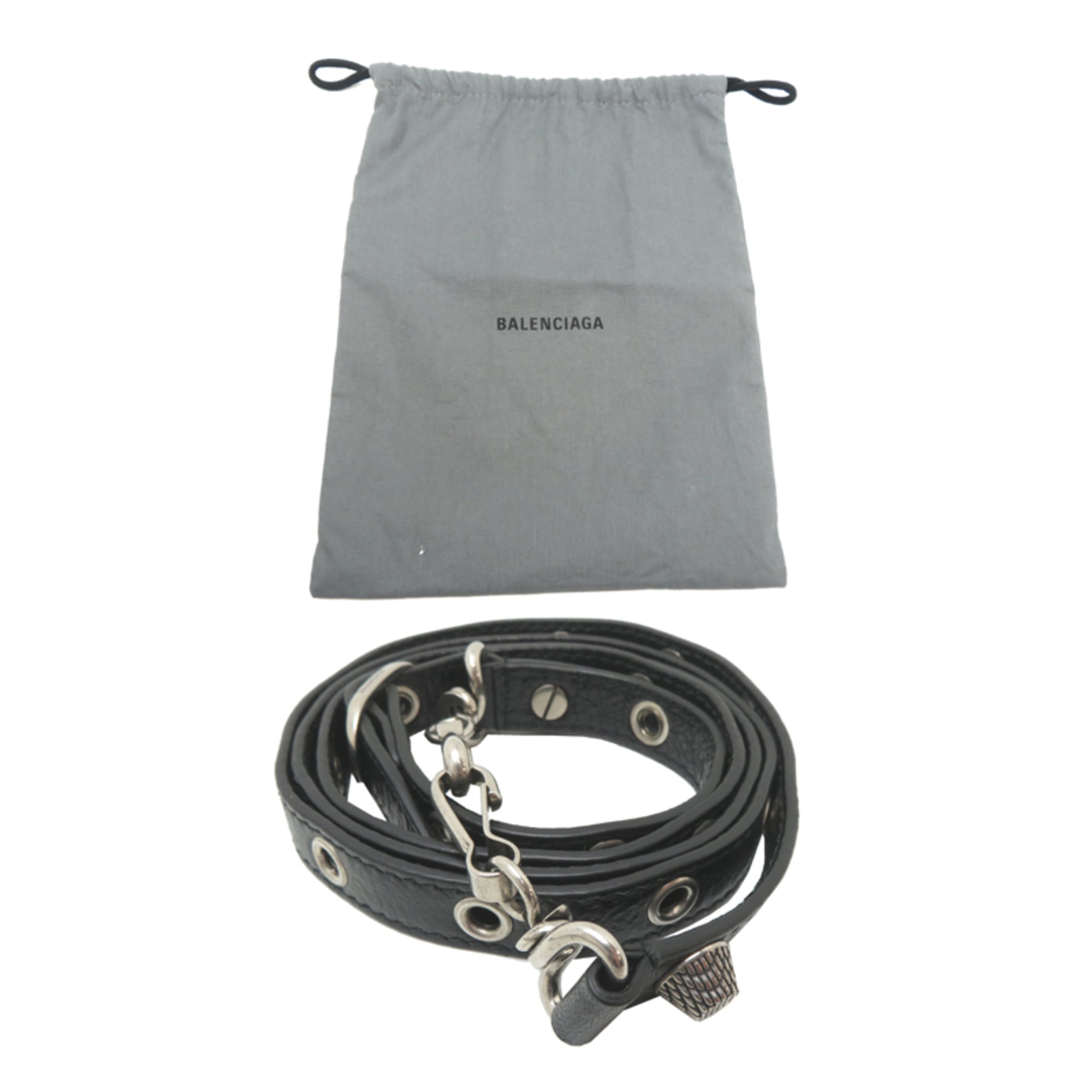 Balenciaga Black Leather Shoulder Bag (Pre-Owned)