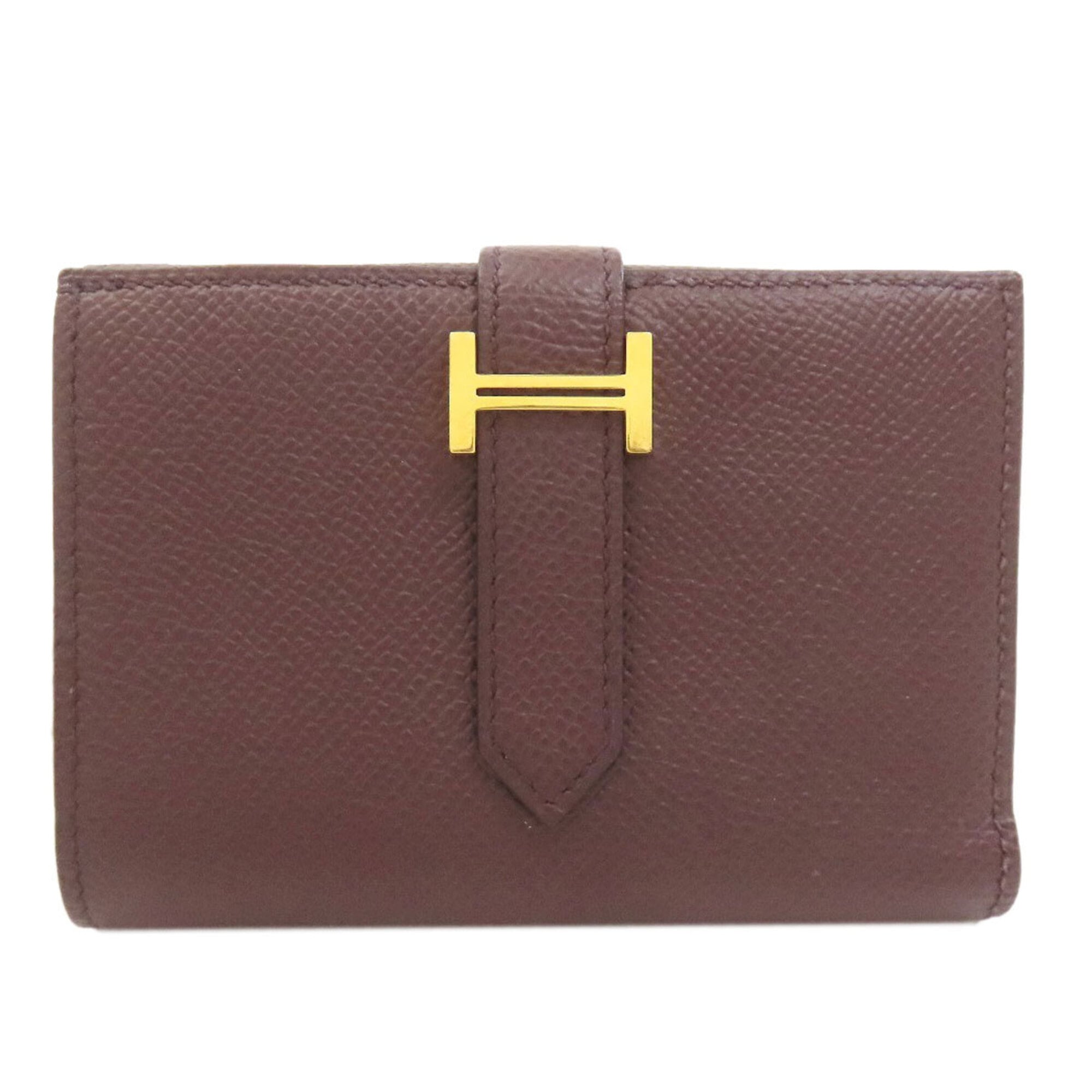 Hermes Bordeaux Epsom Leather Wallet (Bi-Fold) (Pre-Owned)