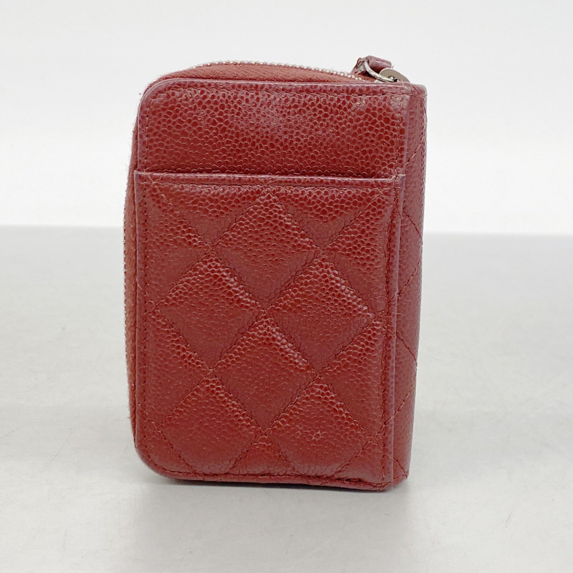 Chanel Bordeaux Grained Calfskin Coin Purse/Coin Case (Pre-Owned)