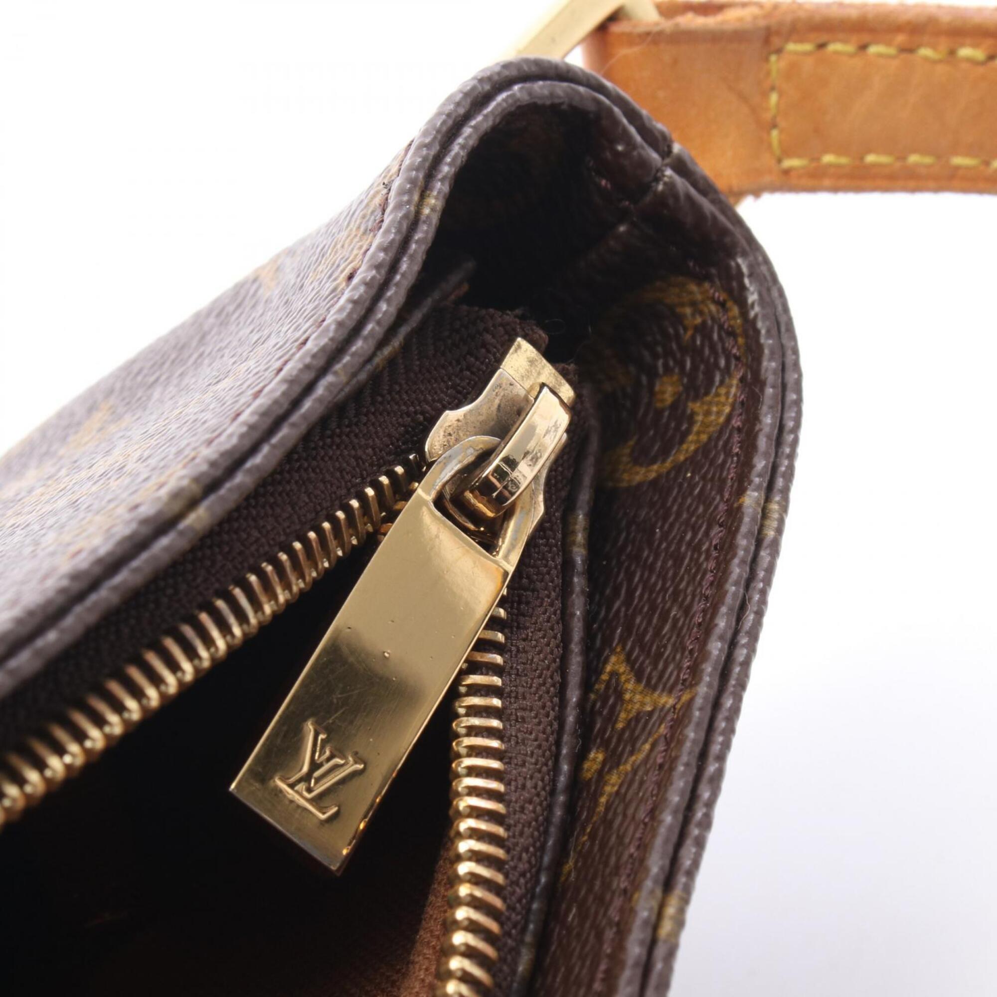Louis Vuitton Brown Pvc Coated Canvas Leather Shoulder Bag (Pre-Owned)