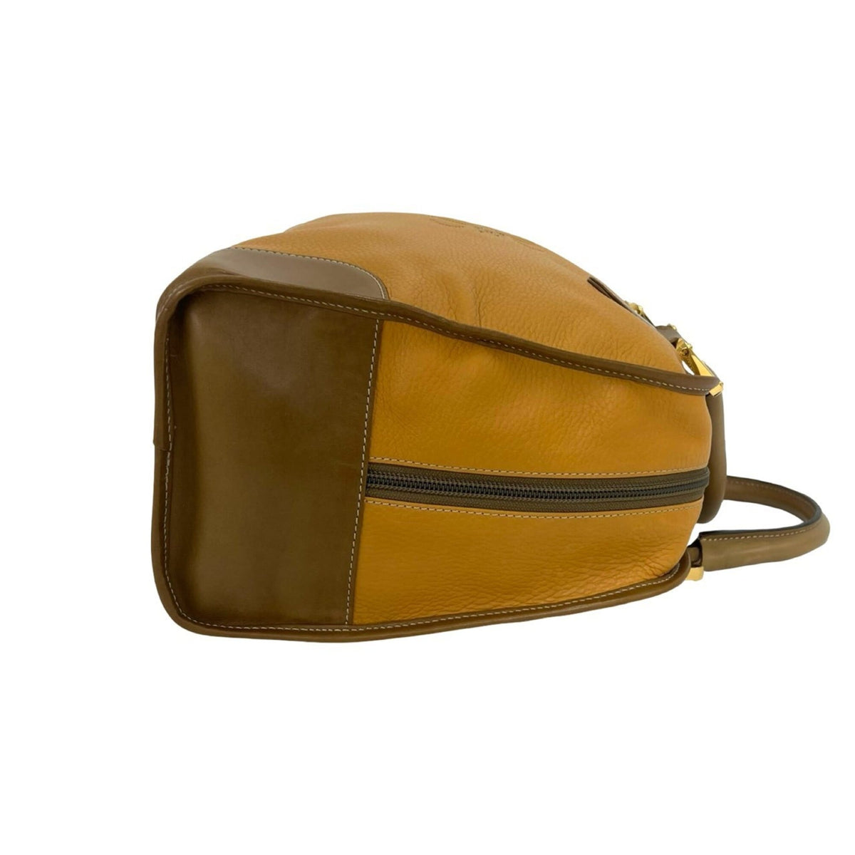 Loewe Brown Leather Boston Bag Handbag (Pre-Owned)