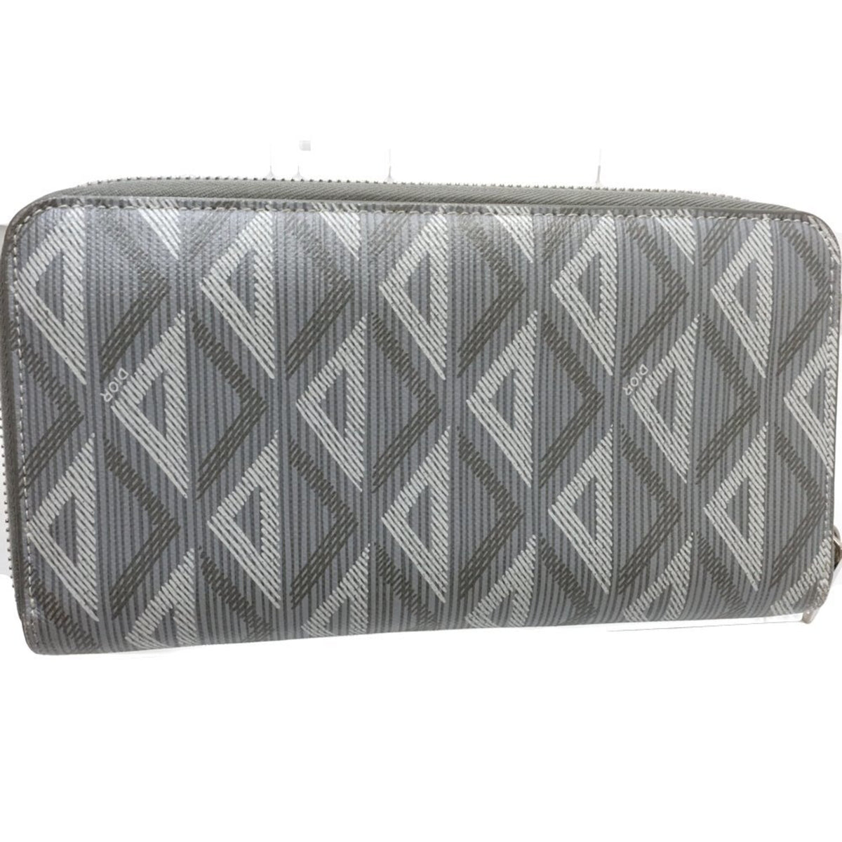Christian Dior Gray Canvas Long Wallet (Bi-Fold) (Pre-Owned)