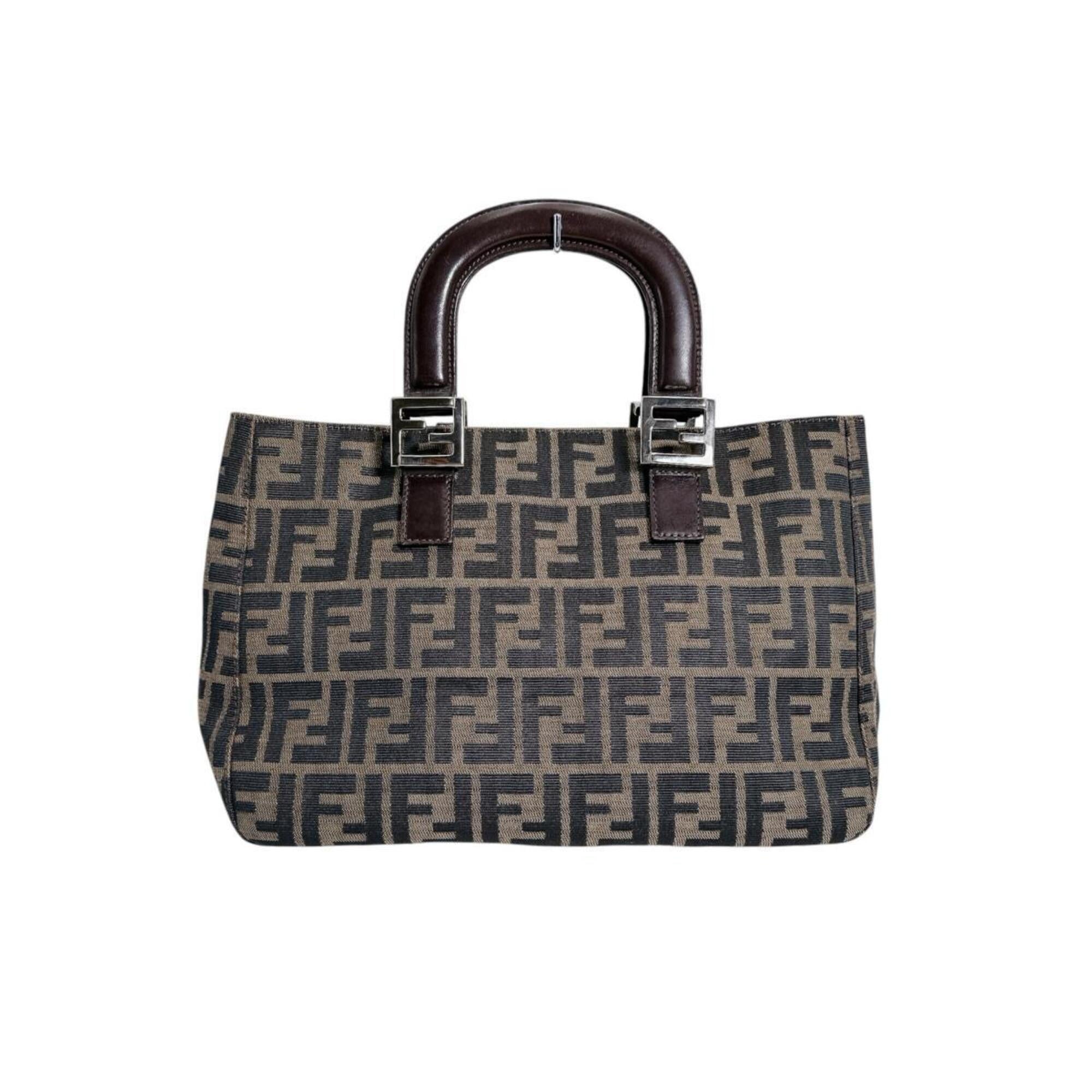 Fendi Brown Zucca Shoulder Bag (Pre-Owned)