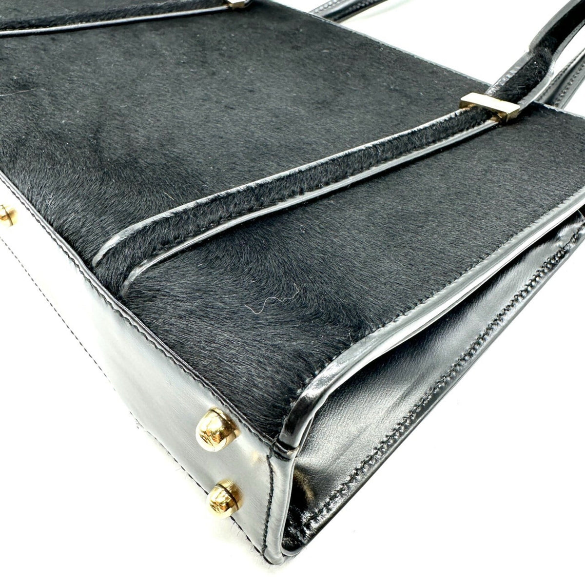 Gucci Black Leather Shoulder Bag Tote Bag (Pre-Owned)