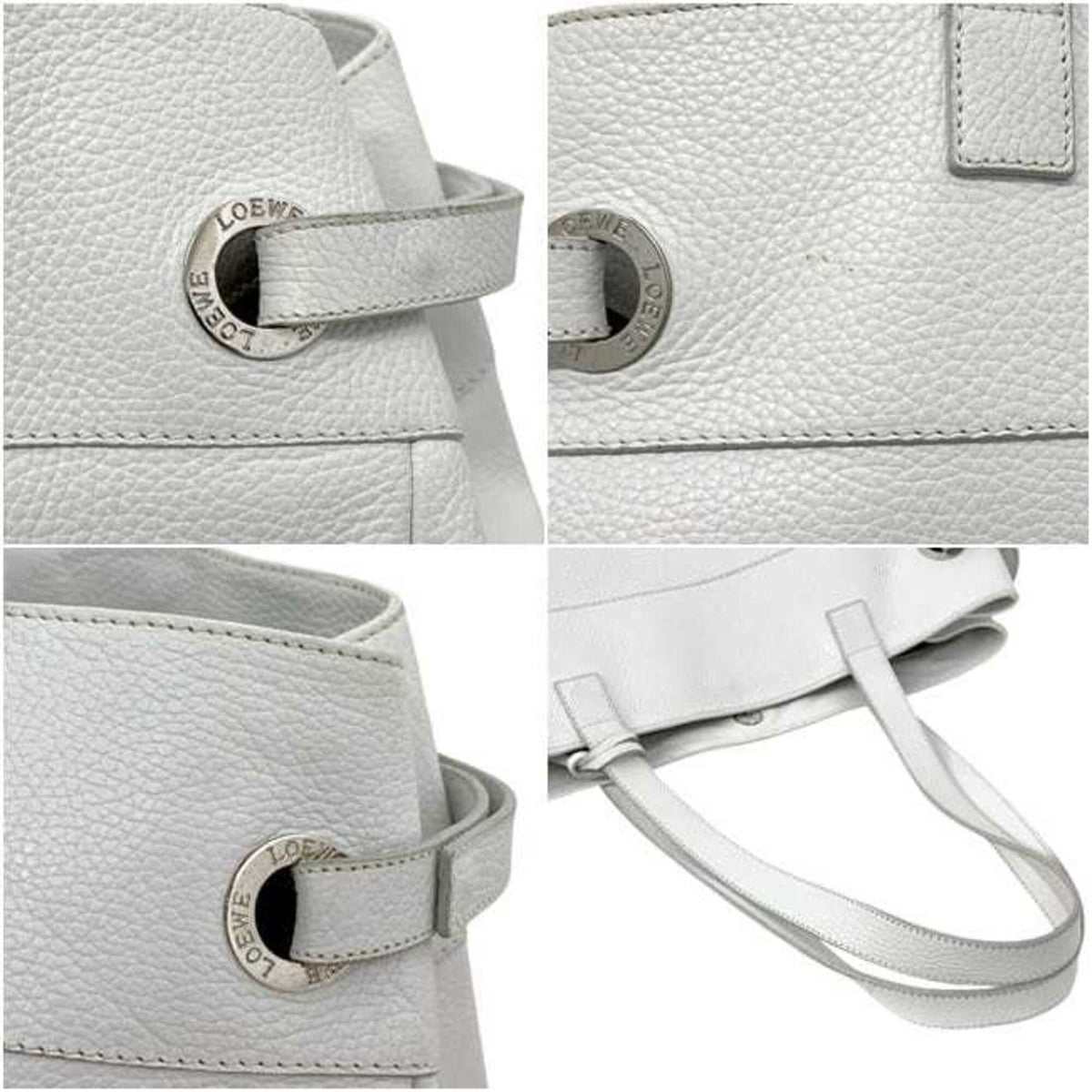 Loewe White Leather Tote Bag (Pre-Owned)