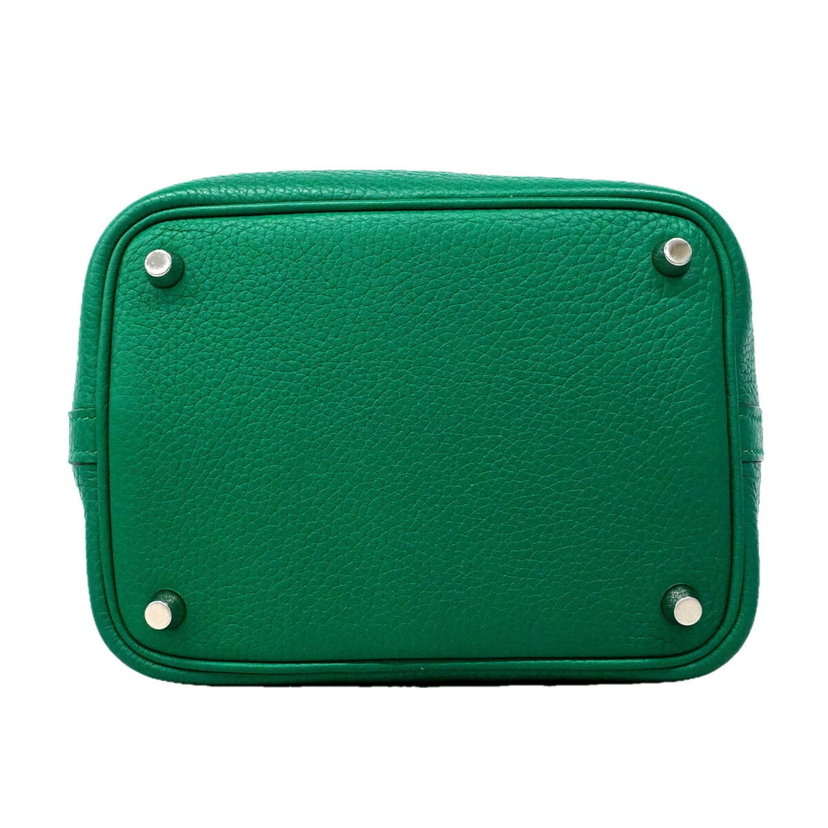 Hermes Green Taurillon Clemence Leather Handbag (Pre-Owned)