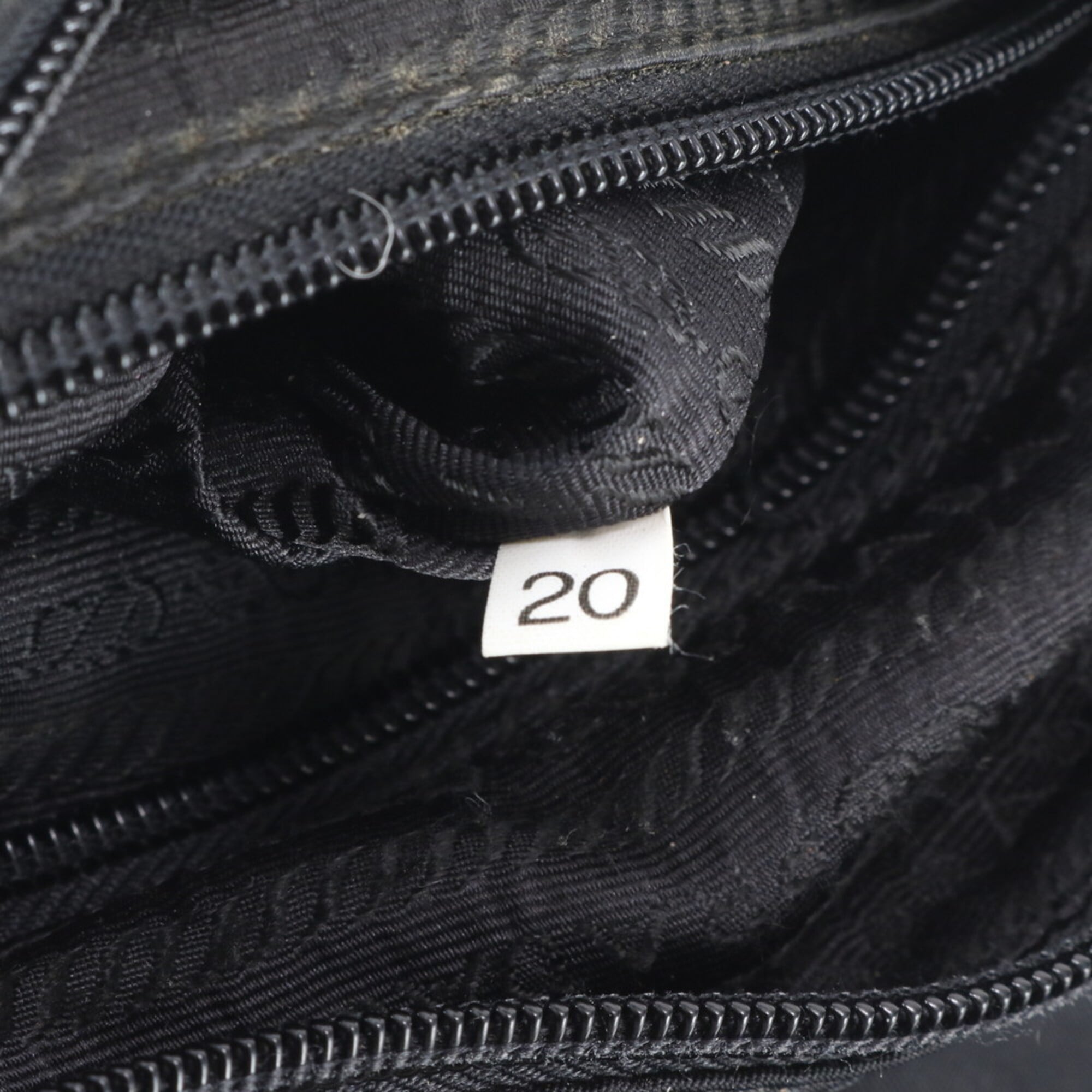 Prada Black White Nylon Leather Shoulder Bag (Pre-Owned)