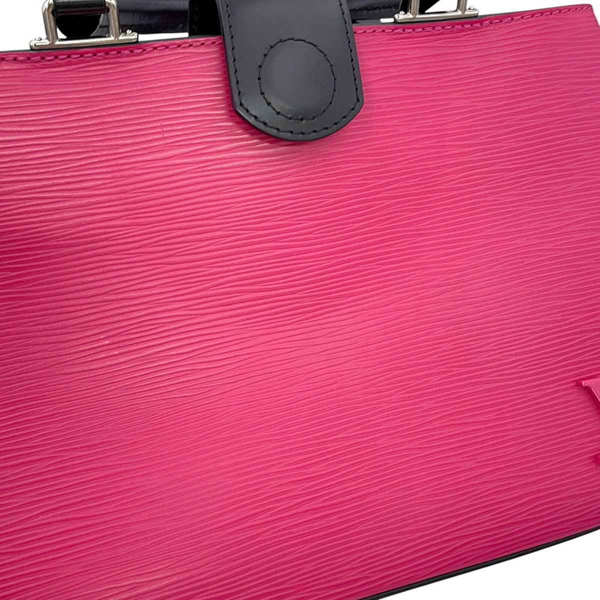 Louis Vuitton Epi Black Hot Pink Noir Epi Leather Handbag Shoulder Bag (Pre-Owned)