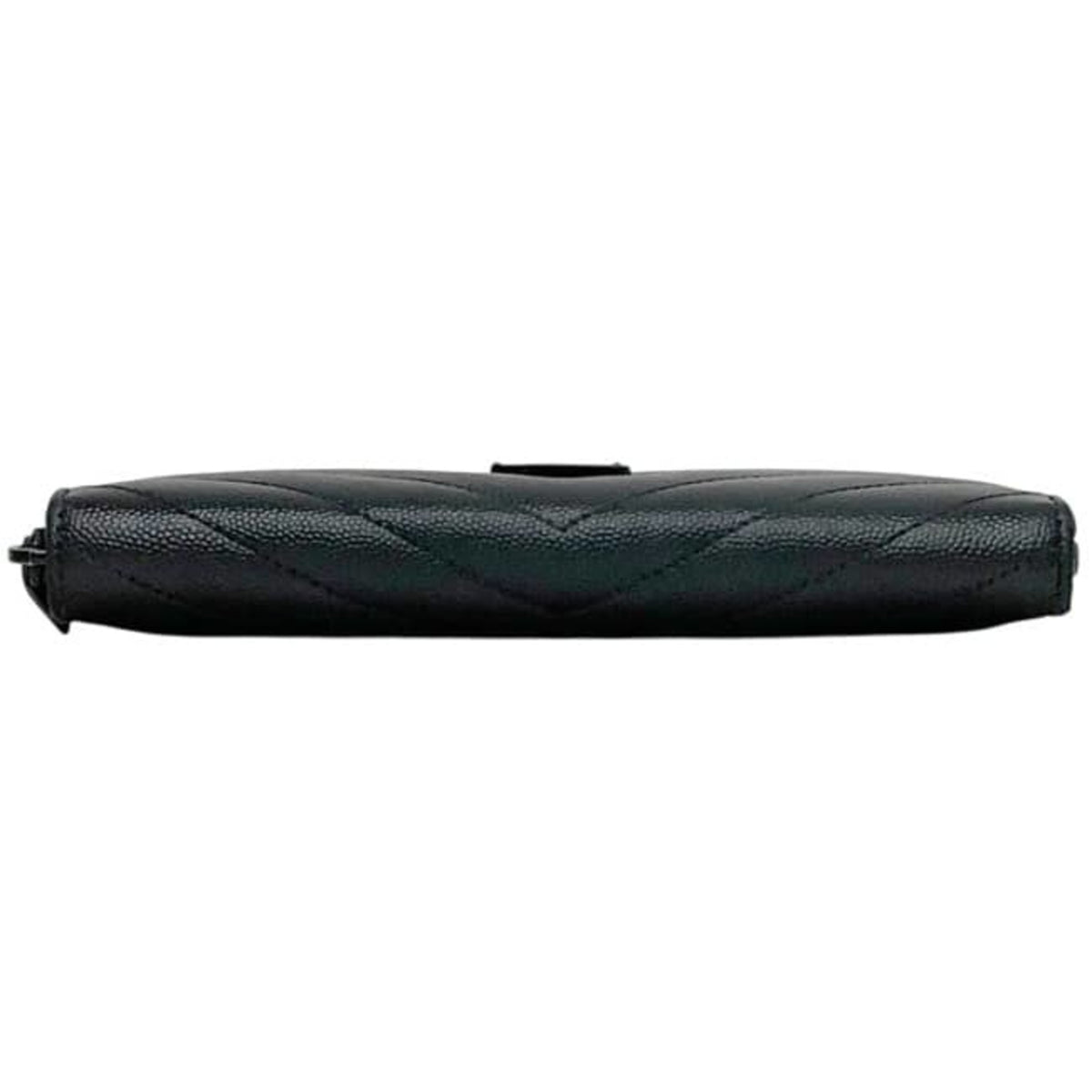 Saint Laurent Black Leather Long Wallet (Bi-Fold) (Pre-Owned)