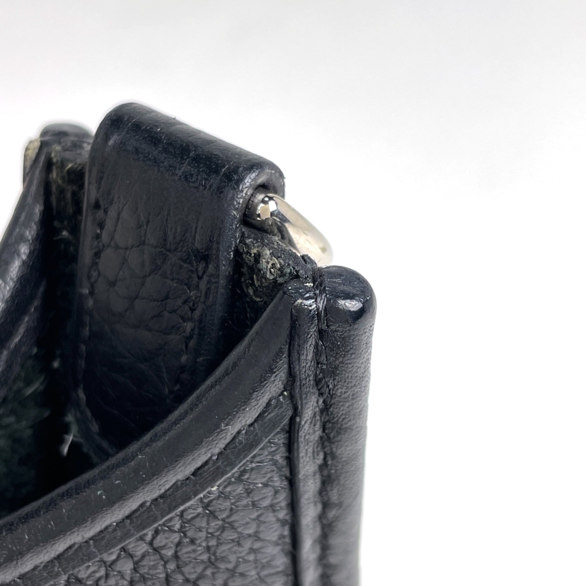 Hermes Black Taurillon Clemence Leather Pochette Shoulder Bag (Pre-Owned)