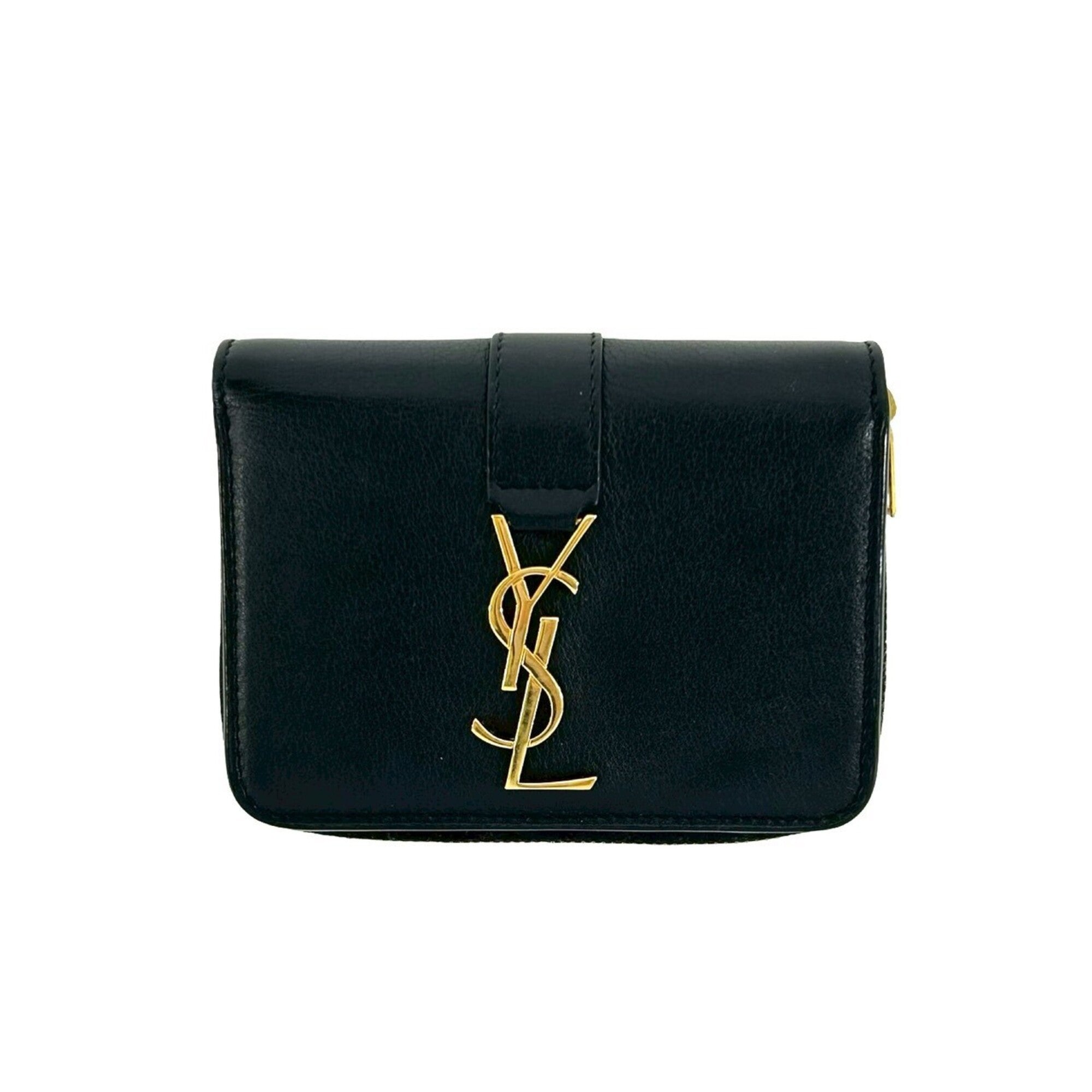 Saint Laurent Black Leather Wallet (Bi-Fold) (Pre-Owned)