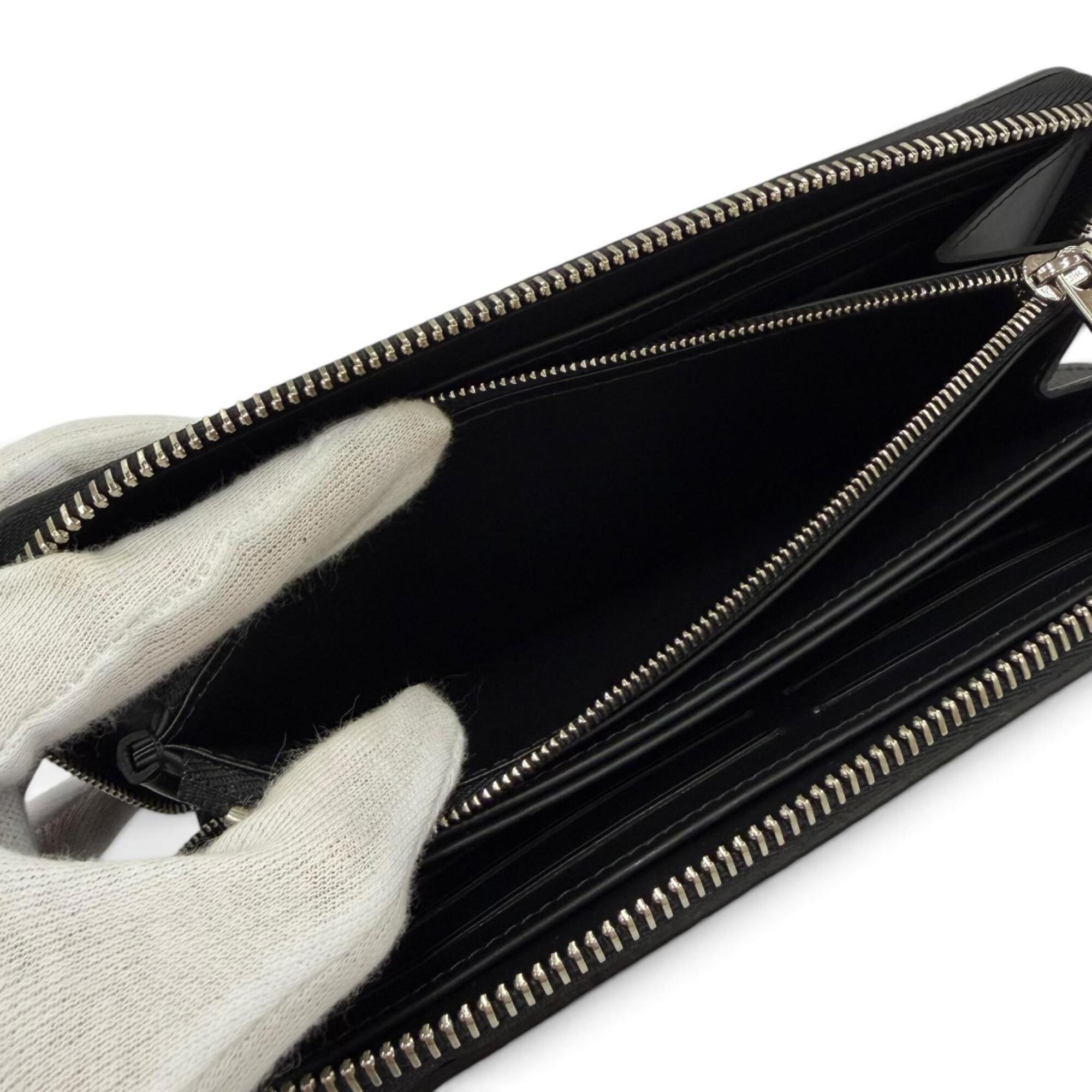 Louis Vuitton Black Mahina Leather Long Wallet (Bi-Fold) (Pre-Owned)